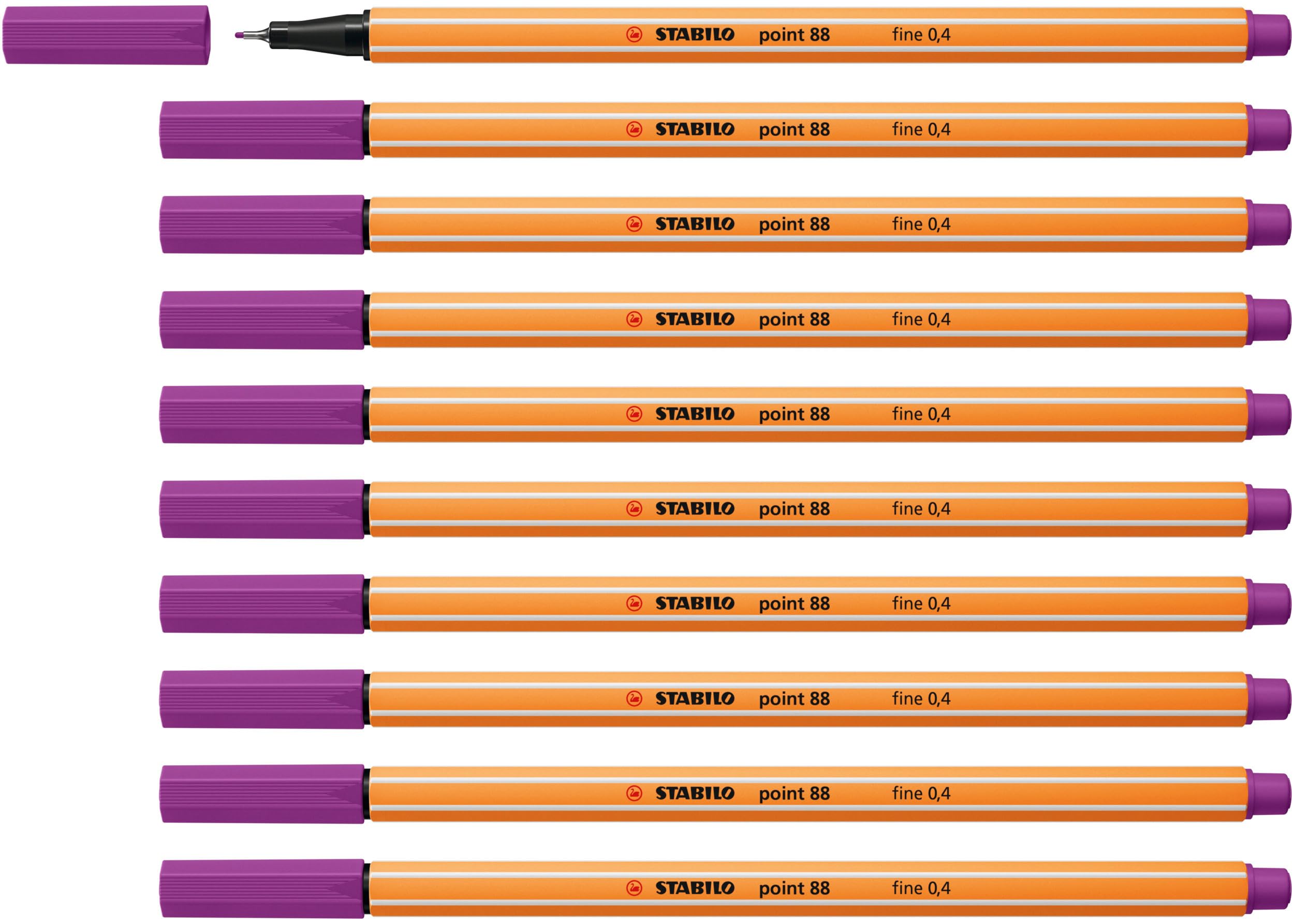 Stabilo Point 88 Fineliner Pen - 58 Lilac / Pack of 10