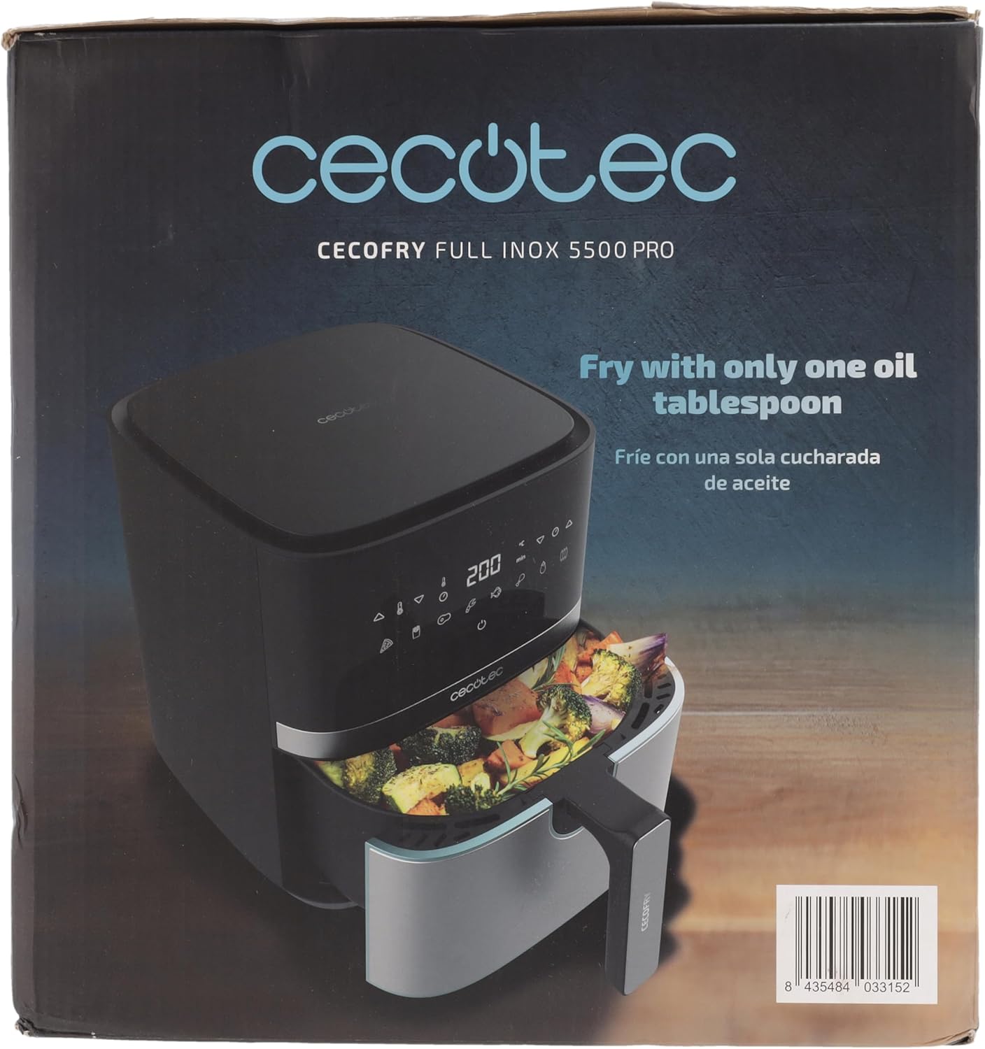Cecotec Cecofry Full Inox 5500 Pro - Freidora Sin Aceite 5,5L, 1700W, Digital 11 81Mg6sU5BGL. AC SL1500