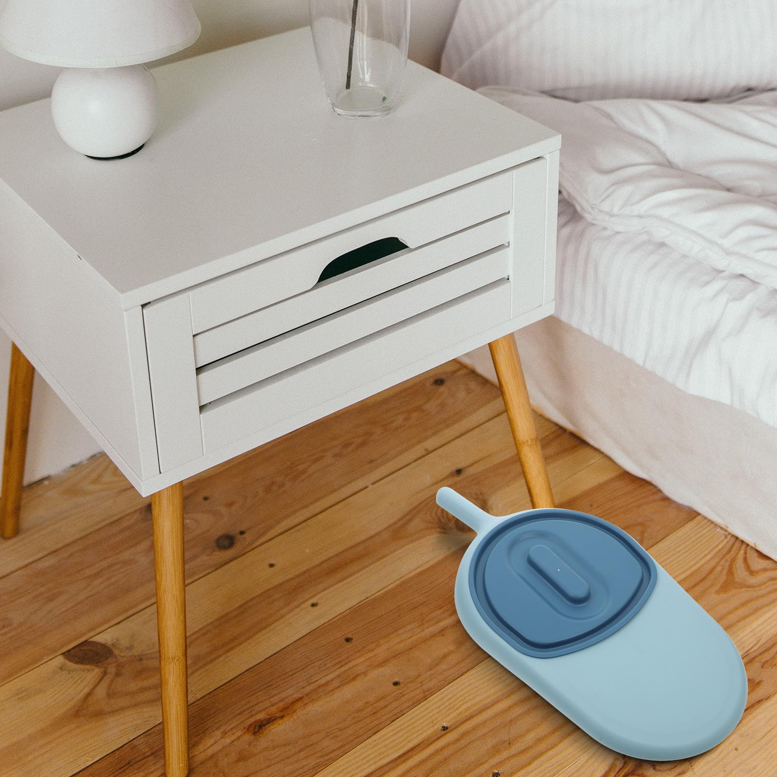 Padella per Anziani Allettati con Coperchio in Pp Design Semplice e Moderno, Anti Fuoriuscita, Adatta per Uomini e Donne Incinte per Uso Domestico