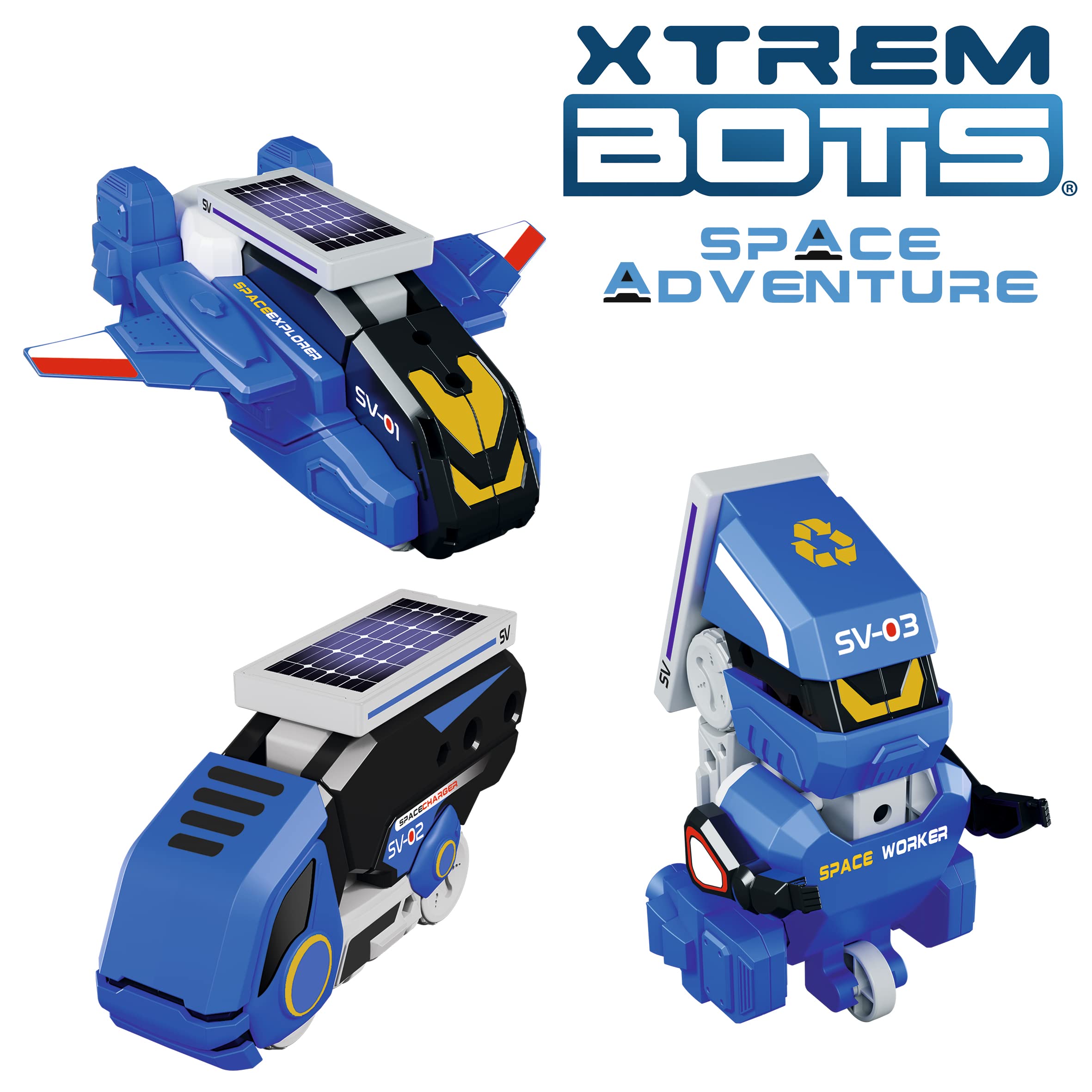 Xtrem Bots – warsztaty edukacyjne z robotyki, zabawki robotyczne dla dzieci w wieku od 8 lat, robot solarny, gry edukacyjne, budowa robotów, zabawka edukacyjna 12 w 1 (Space Adventure)