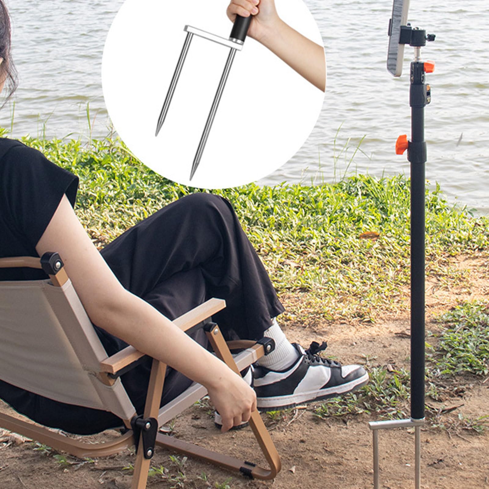 Supporto Smartphone Da Terra Supporto in Metallo Multiuso e Portatile per | Stand Telefono Outdoor Multiuso Per Attività All'Aperto