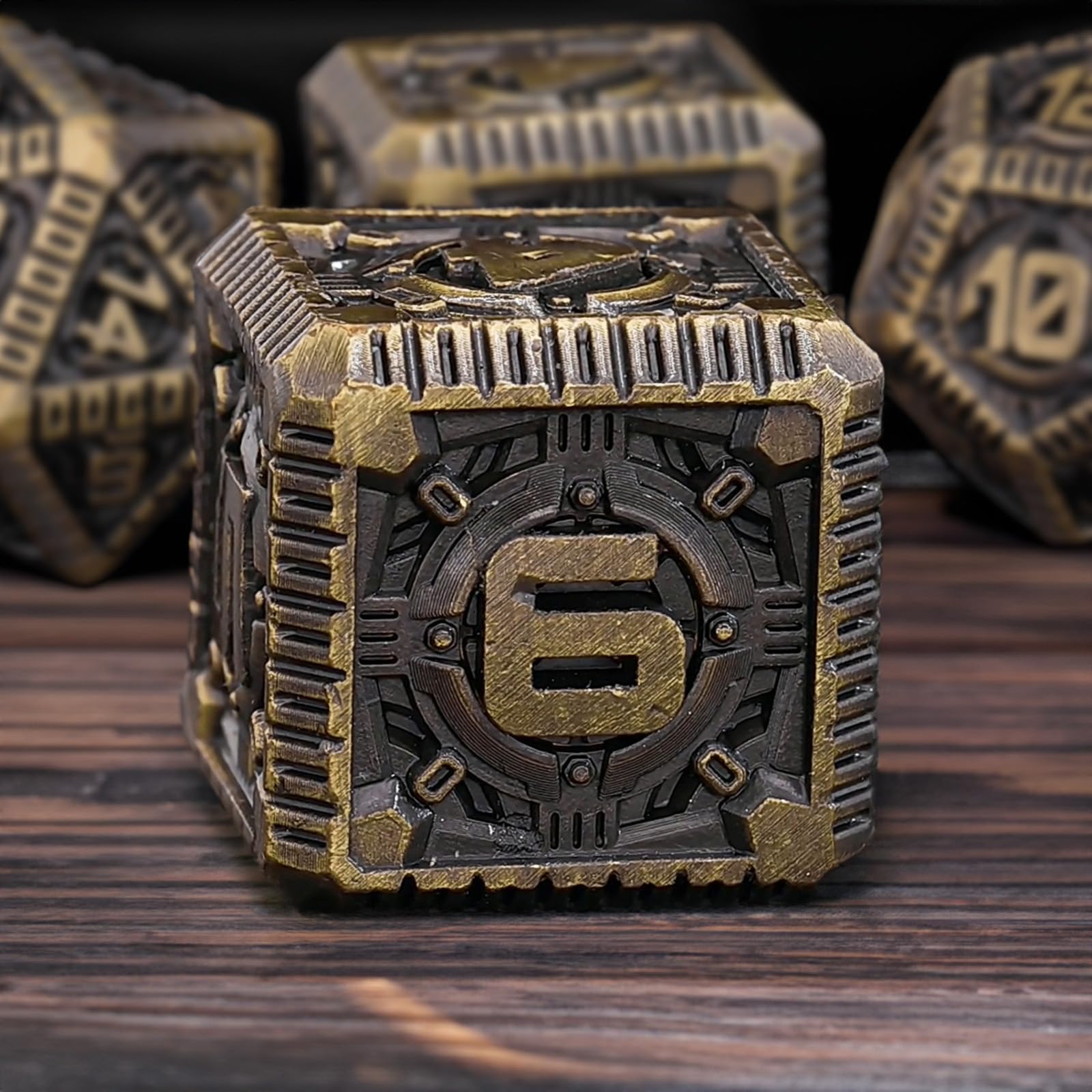 JOYLORD Mechanical DND Dice Set - Spaceship Core Design for Dungeons &Dragons-Metal Dice Set with Box Roll Playing Game Dice Polyhedral Dice Unforgettable Dungeons and Dragons Gifts