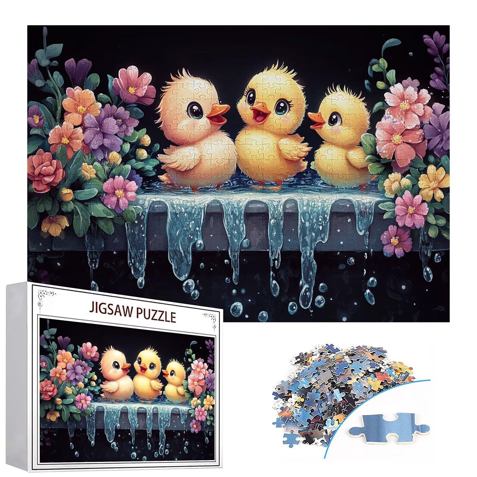 Puzzle 4000 sztuk kaczka puzzle dla dorosłych kwiaty 141x87cm Unikalne rzemiosło klasyczne 3D drewniana układanka do rodzinnych gier biznesowych, układanka zrób to sam do dekoracji ścian domu