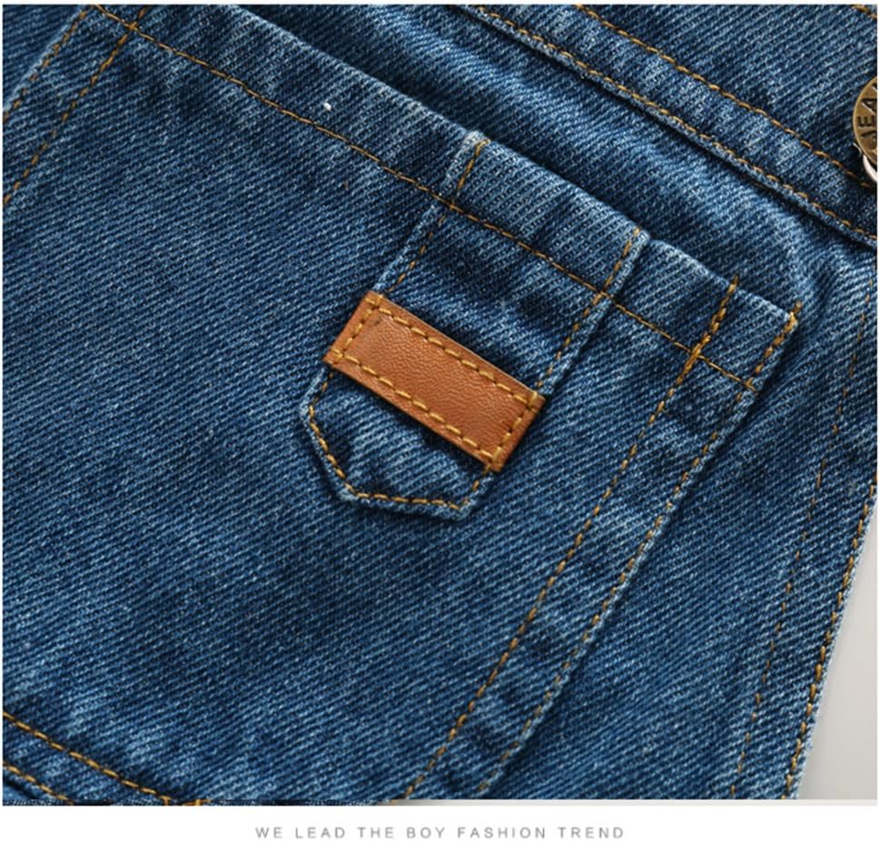 KIDSCOOL SPACE Baby Little Girl Jean Overalls,Big Ripped Denim Shortall - Image 5