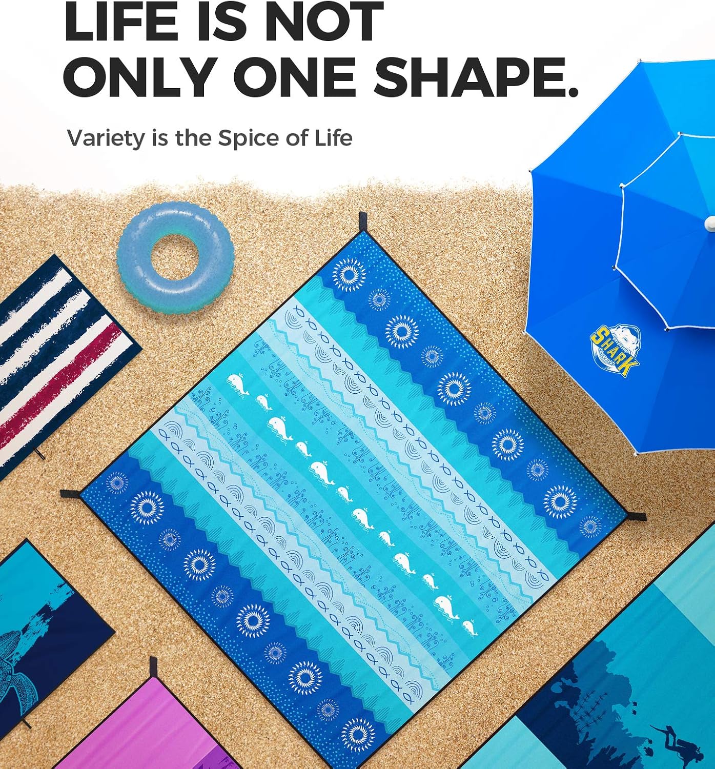 OCOOPA Bohemian Beach Blanket Waterproof Sandproof, 10'X 9' Extra Large, Soft and Durable, Sand Free, Light Weight and Portable, Perfect for Travel Camping, Beach Vacation - Image 6