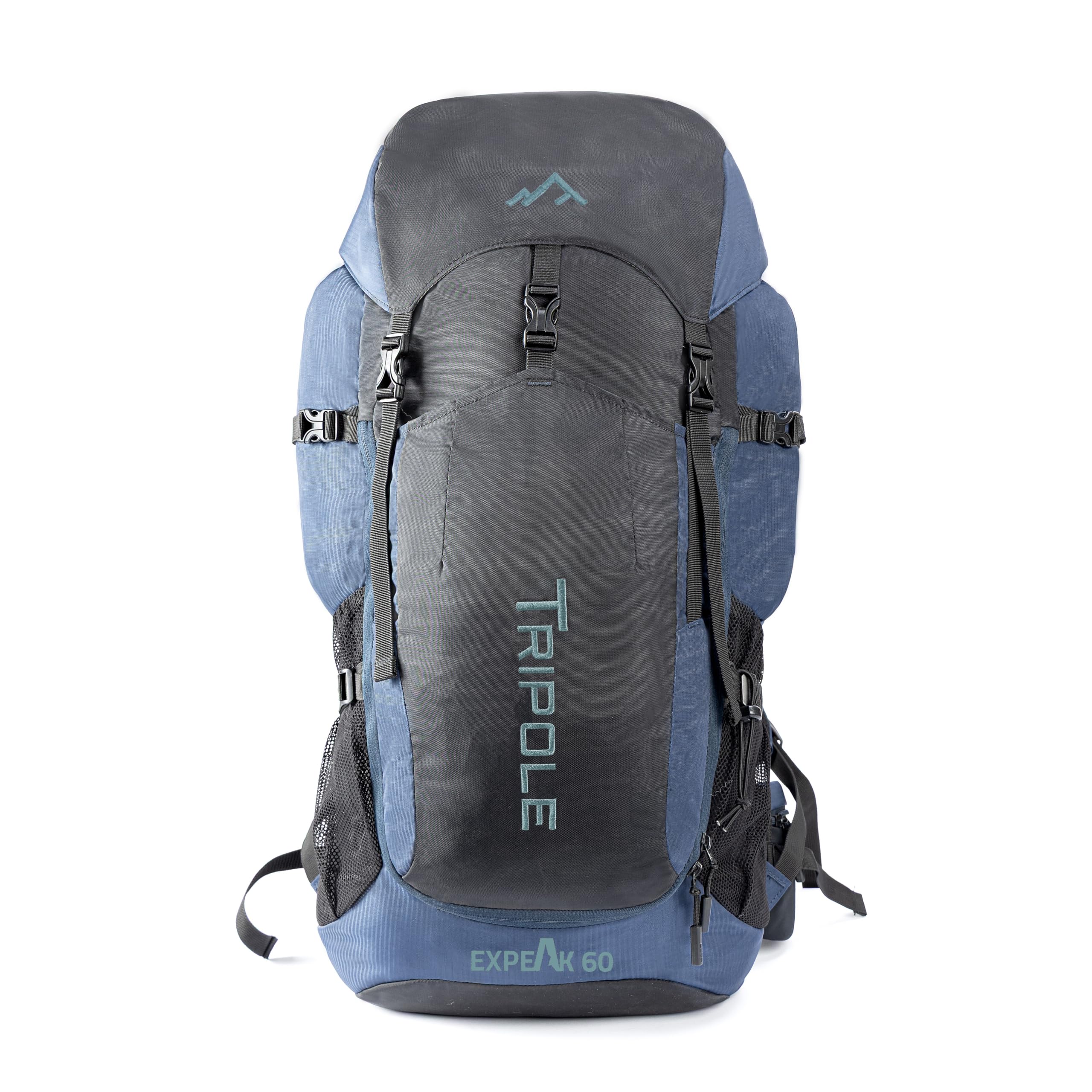 Expeak 60L Rucksack Bag for Men & Women | Front Opening, Laptop Compartment & Raincover | Trekking, Hiking & Backpacking