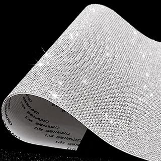DeLush Bling Crystal Rhinestone Sheets Self Adhesive, Glitter Rhinestone Sheet for Car Craft Decoration, DIY Rhinestone Stickers, 9.4 x 7.9 Inch (Pack of 1) (Clear)-picture-17