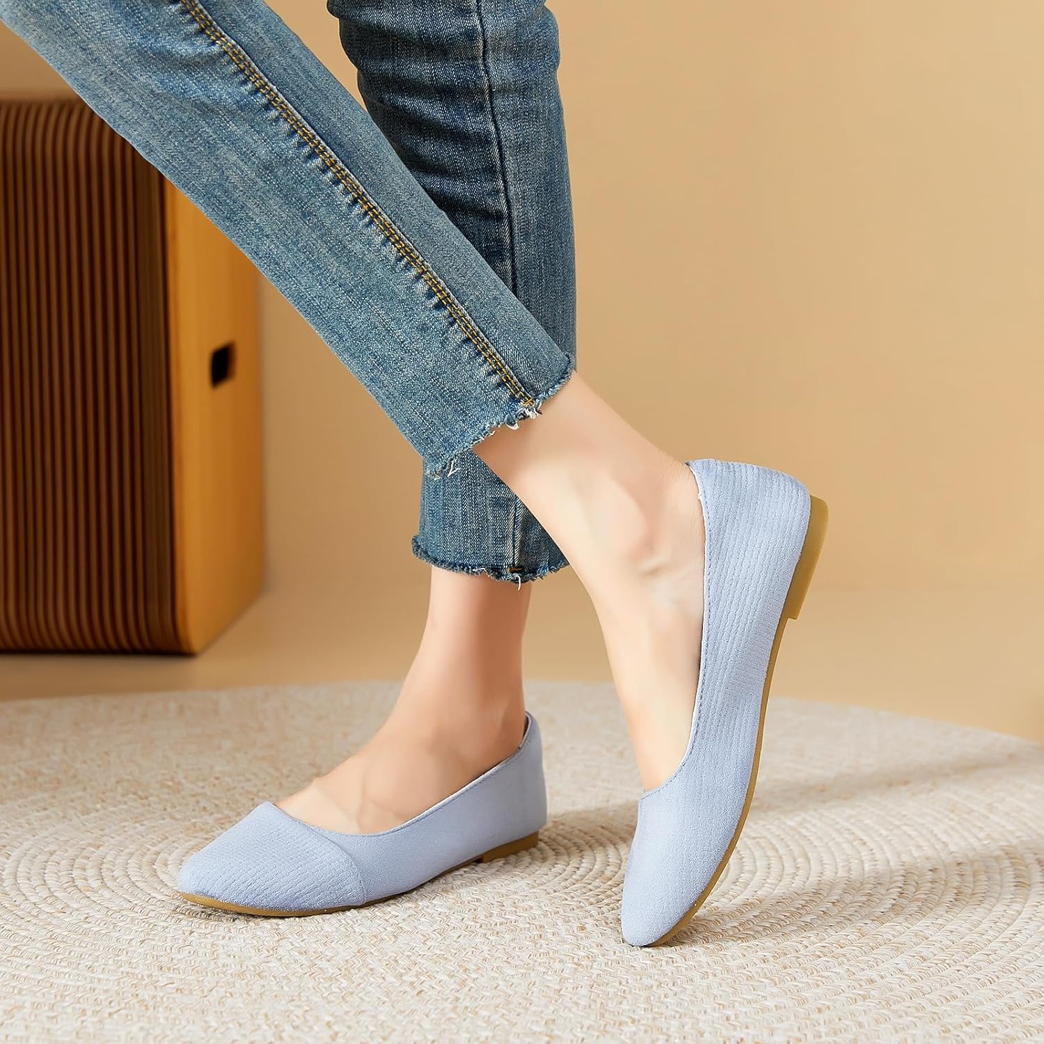 hash bubbie Women's Flats Shoes Black Ballet Flats Dress Shoes for Women Slip on Comfortable Dressy Loafers - Image 4