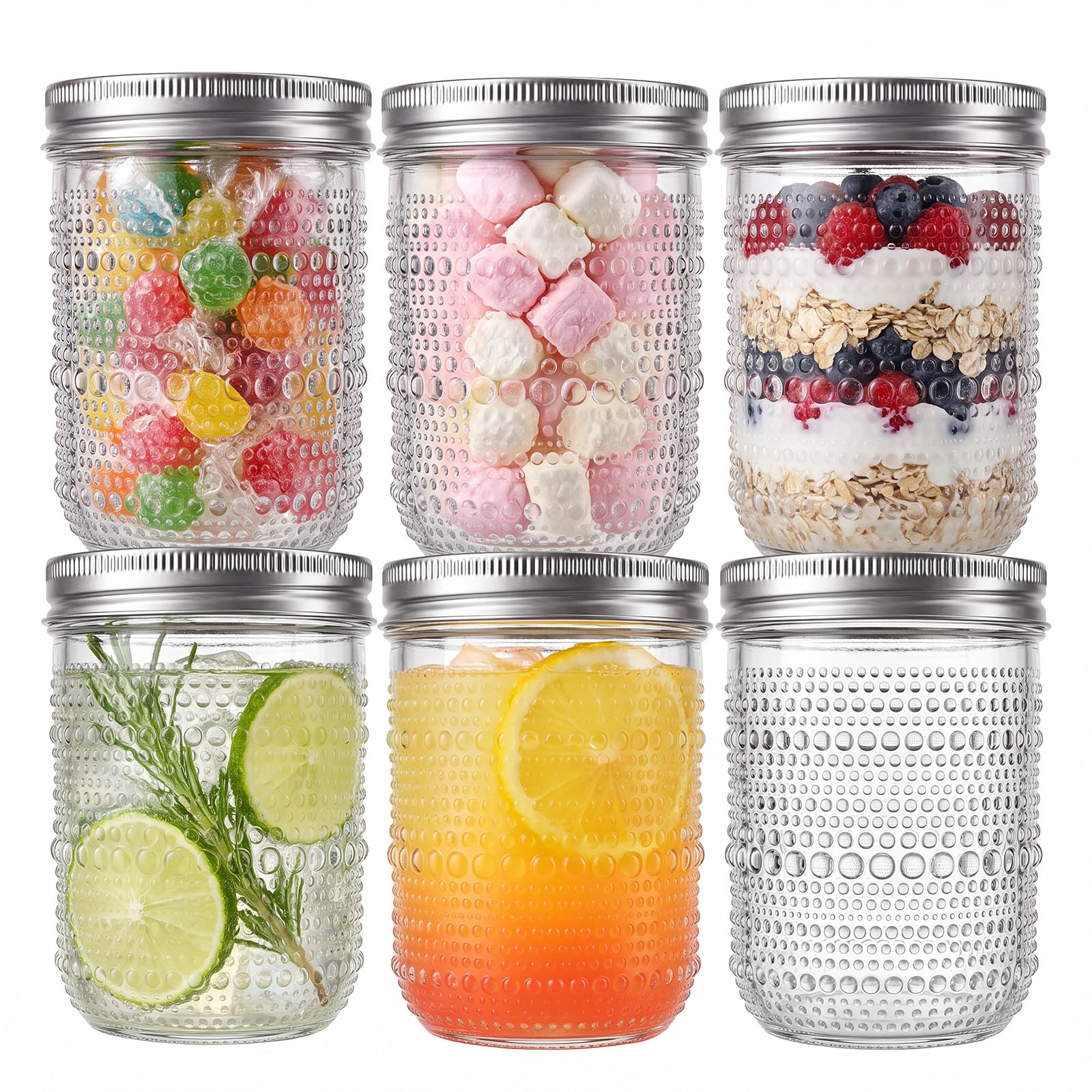 Photo 1 of WELLIFE 6-Pack 16 oz Mason Jars