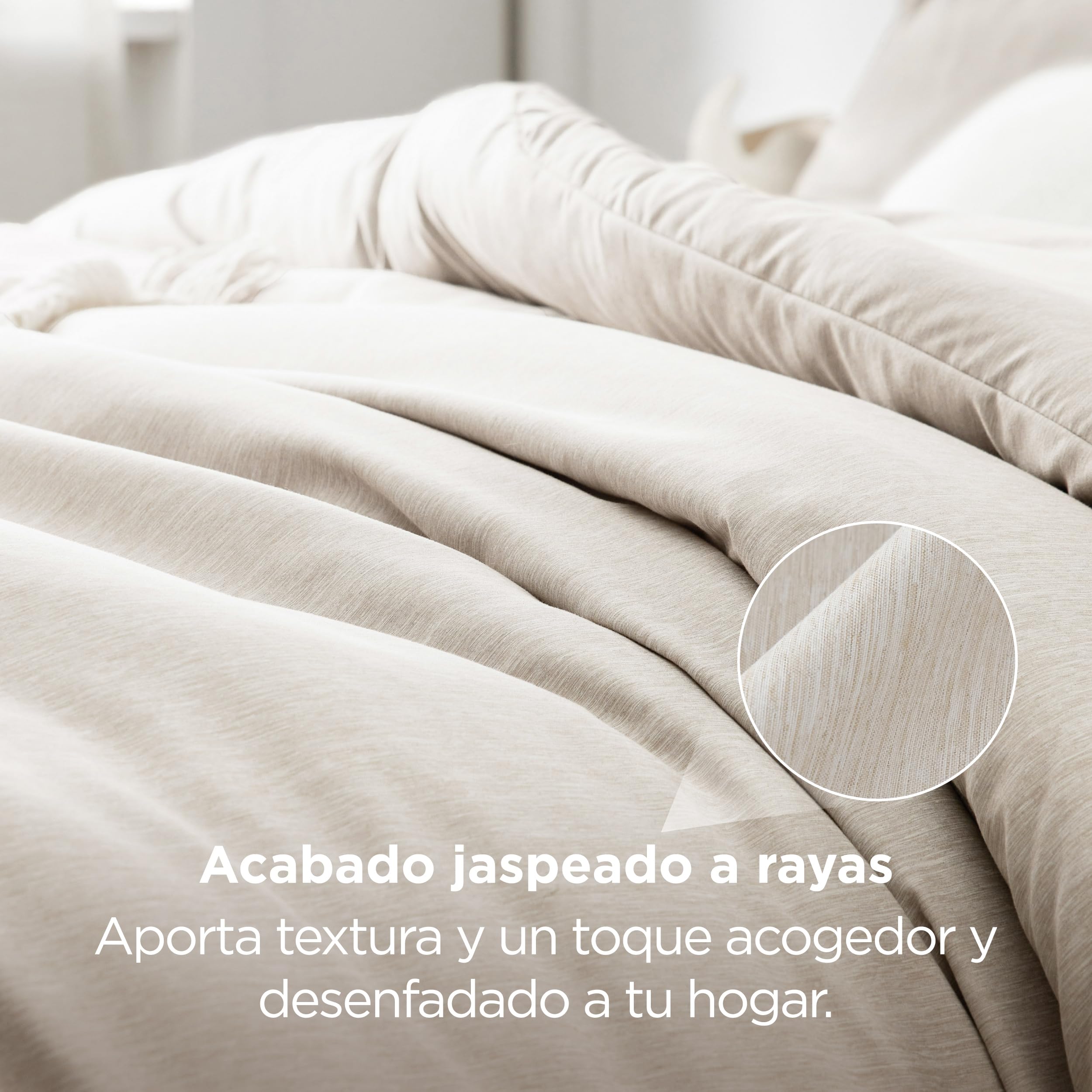 Bedsure Edredon Cama 135/150/160 - Edredón sin Funda Catiónico 300 g/m² | 1x Nórdico 240x220, 2x Fundas de Almohada 80x80, Temperatura Regulada Oeko-Tex Lavable a Máquina, Blanco Cisne