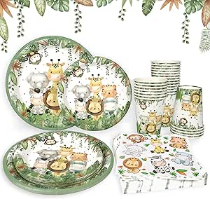 61 Pièces De Vaisselle D'anniversaire Sur Le Thème Des