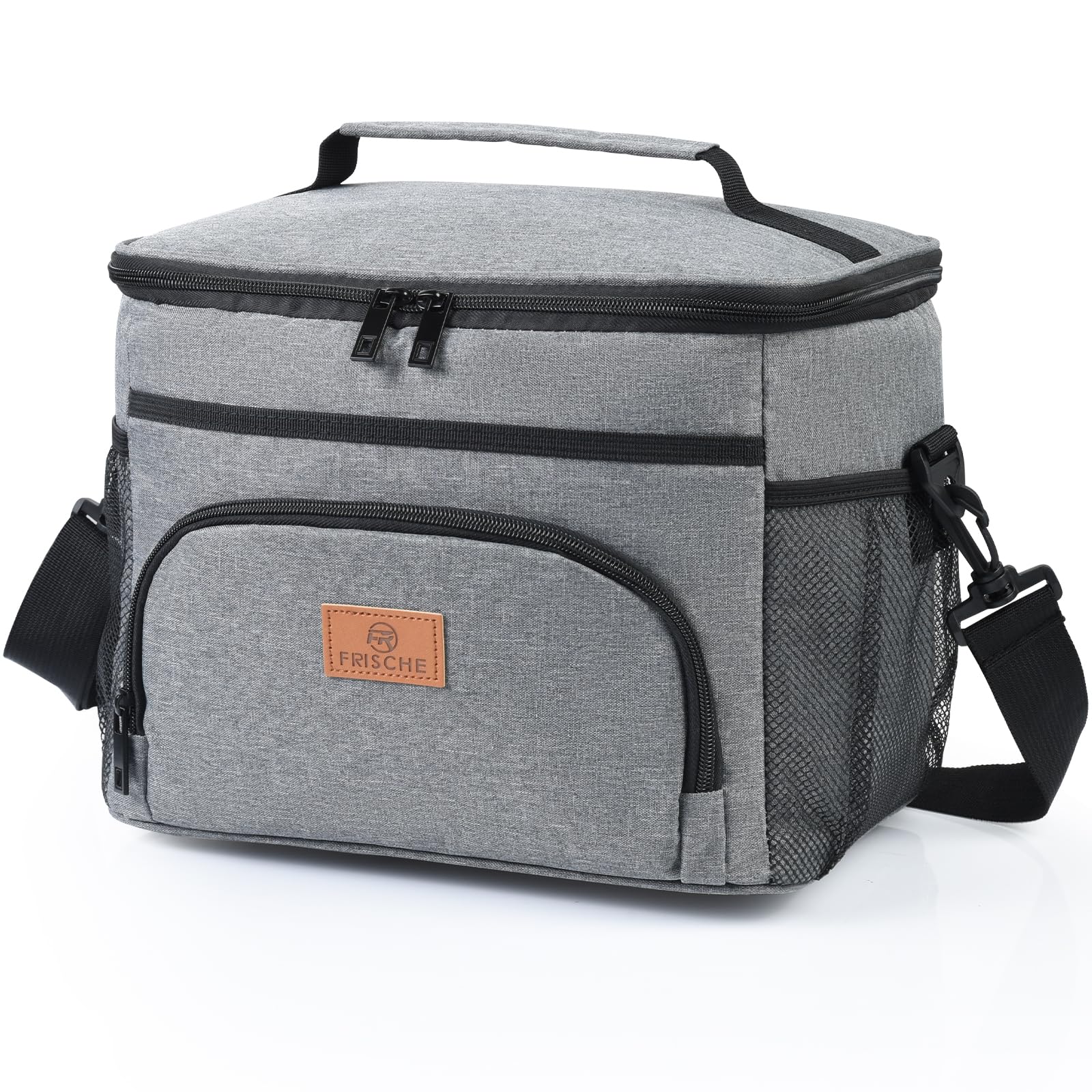 Cozary Cooler Bag 15L/8L, Insulated Lunch Bag, Foldable, Portable Cooler Bag, Lunch Box Bag, Thermal Bag for Food, Double Layer for Work, School, Beach, Picnic, Travel
