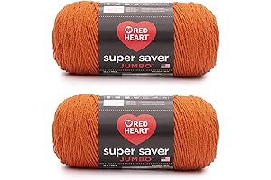 2-Pack of 14oz Red Heart Super Saver Jumbo Carrot Yarn for Creative and Cozy Crafts