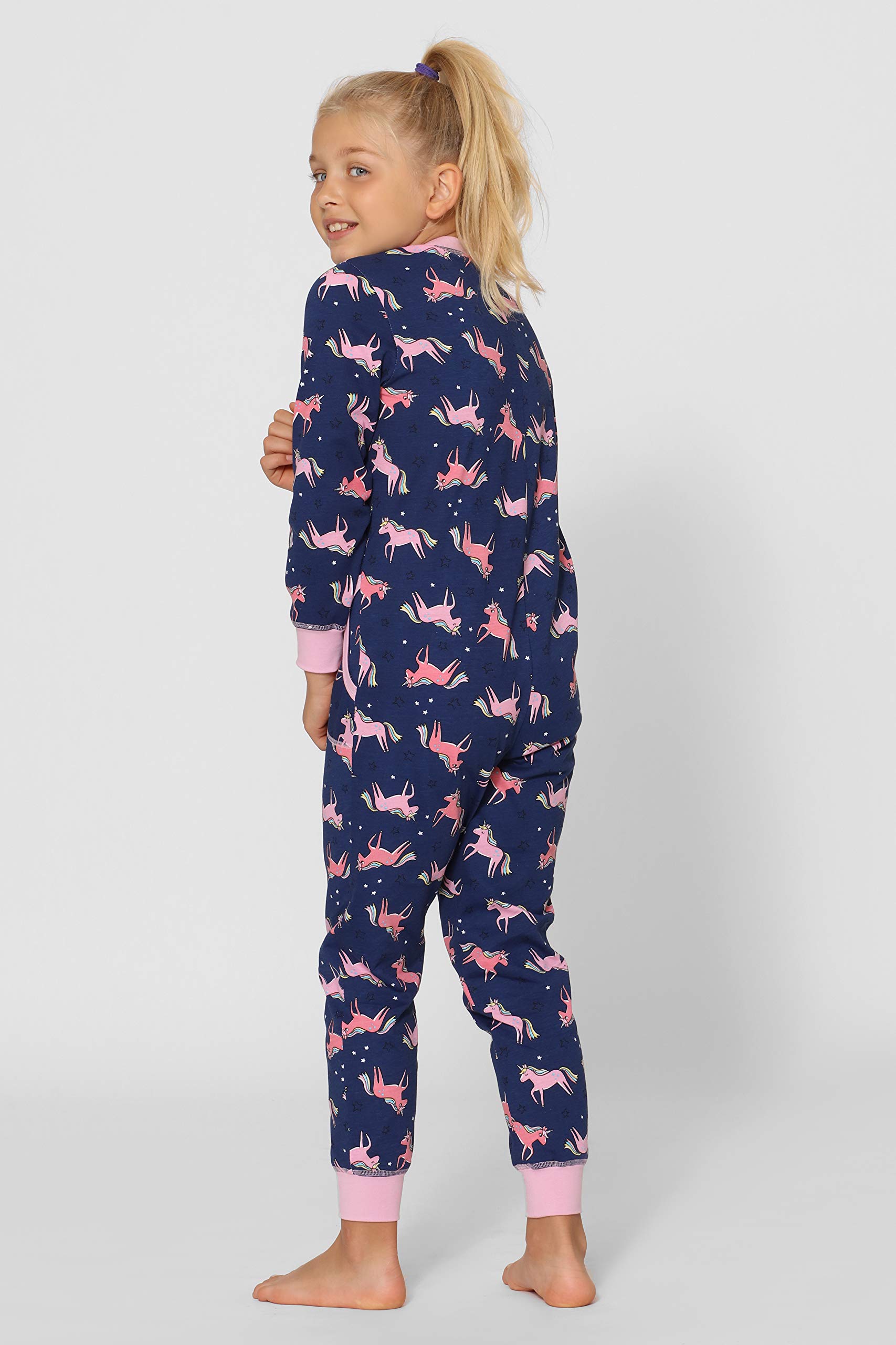 Merry Style Mädchen Schlafoverall Jumpsuit Mädchen Bequeme und warme Schlafanzug Kinder MS10-186