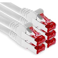 1aTTack.de - 5x 3 metri cavo patch CAT6 S/FTP PIMF schermatura CAT.6 cavo di rete