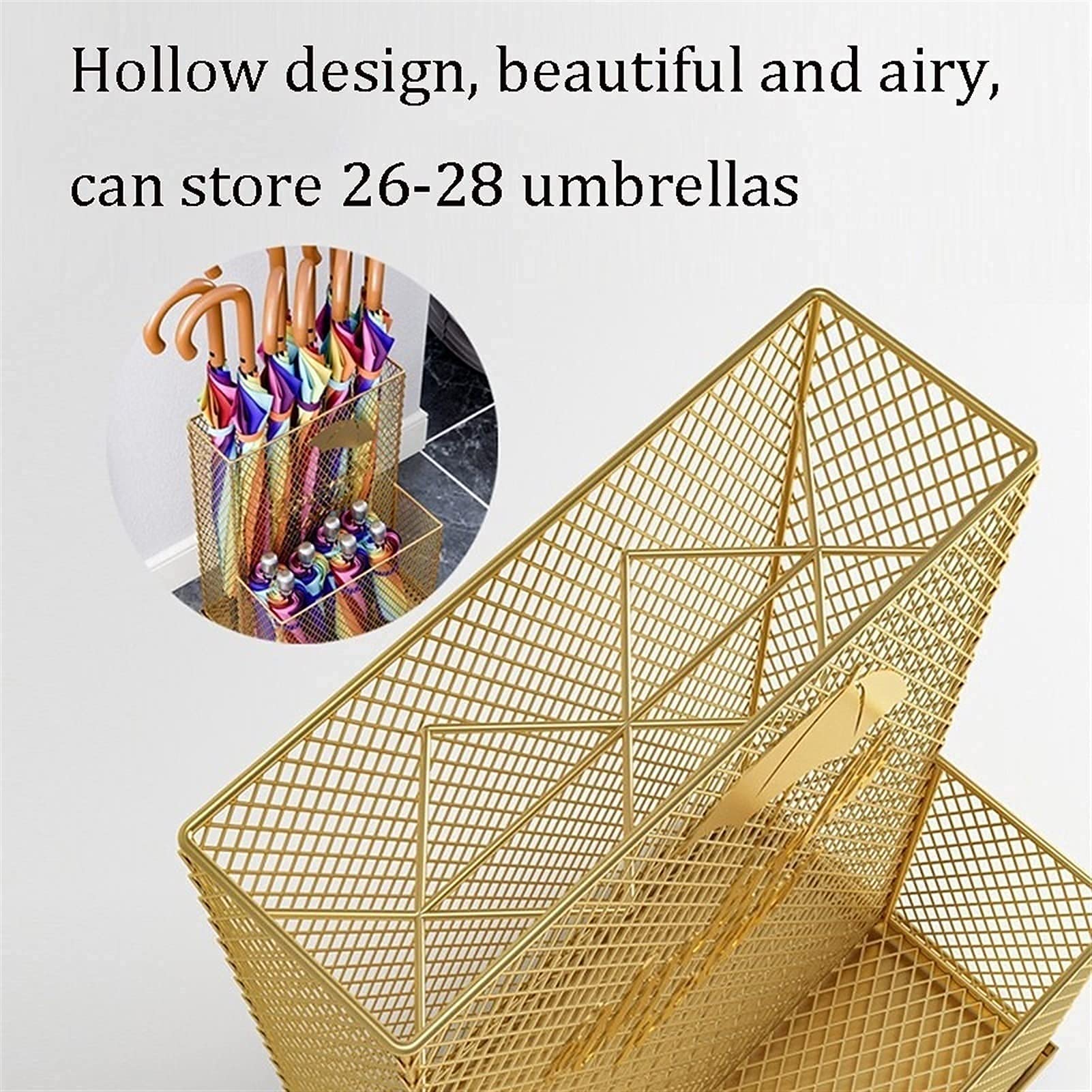 Stojak na parasol, stojak na parasol kompaktowy i o dużej pojemności wodoodporny i odporny na rdzę metalowy parasol wiadro/A/51 * 24 * 49 cm, B-35 * 24 * 46 cm
