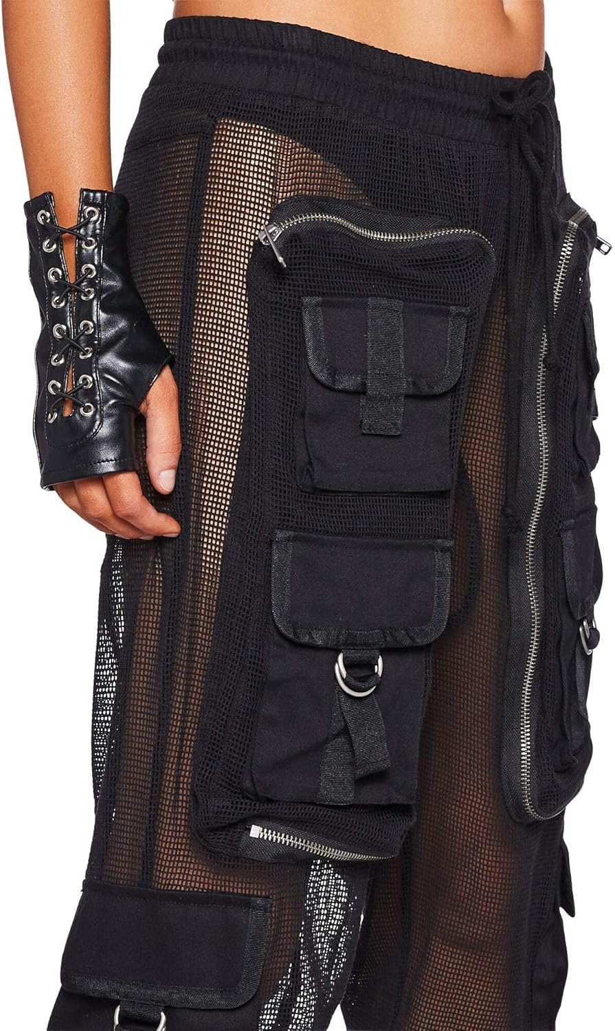 Dolls Kill Complex Nights Fishnet Cargo Pants