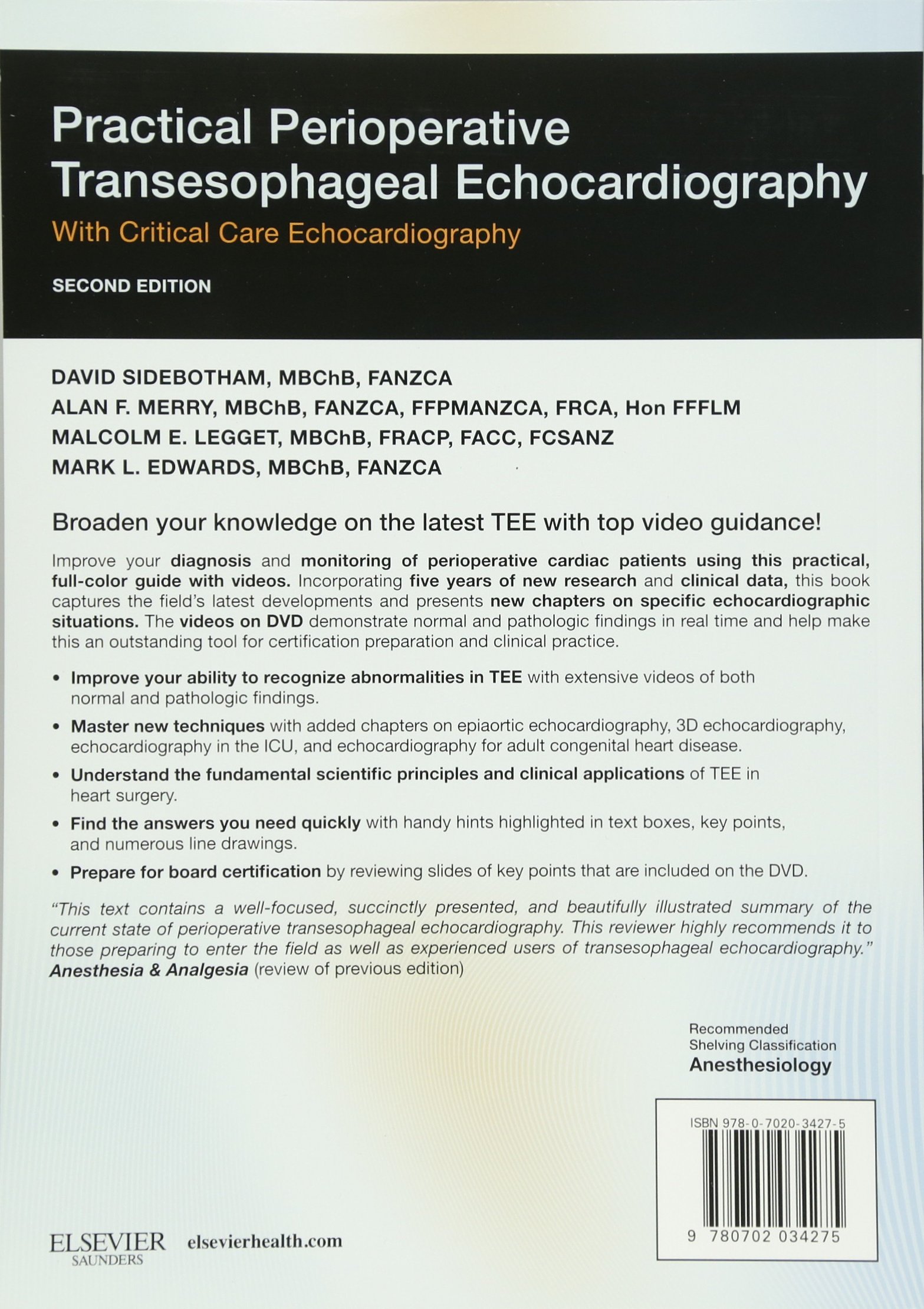 Practical Perioperative Transesophageal Echocardiography: Text with DVD-ROM