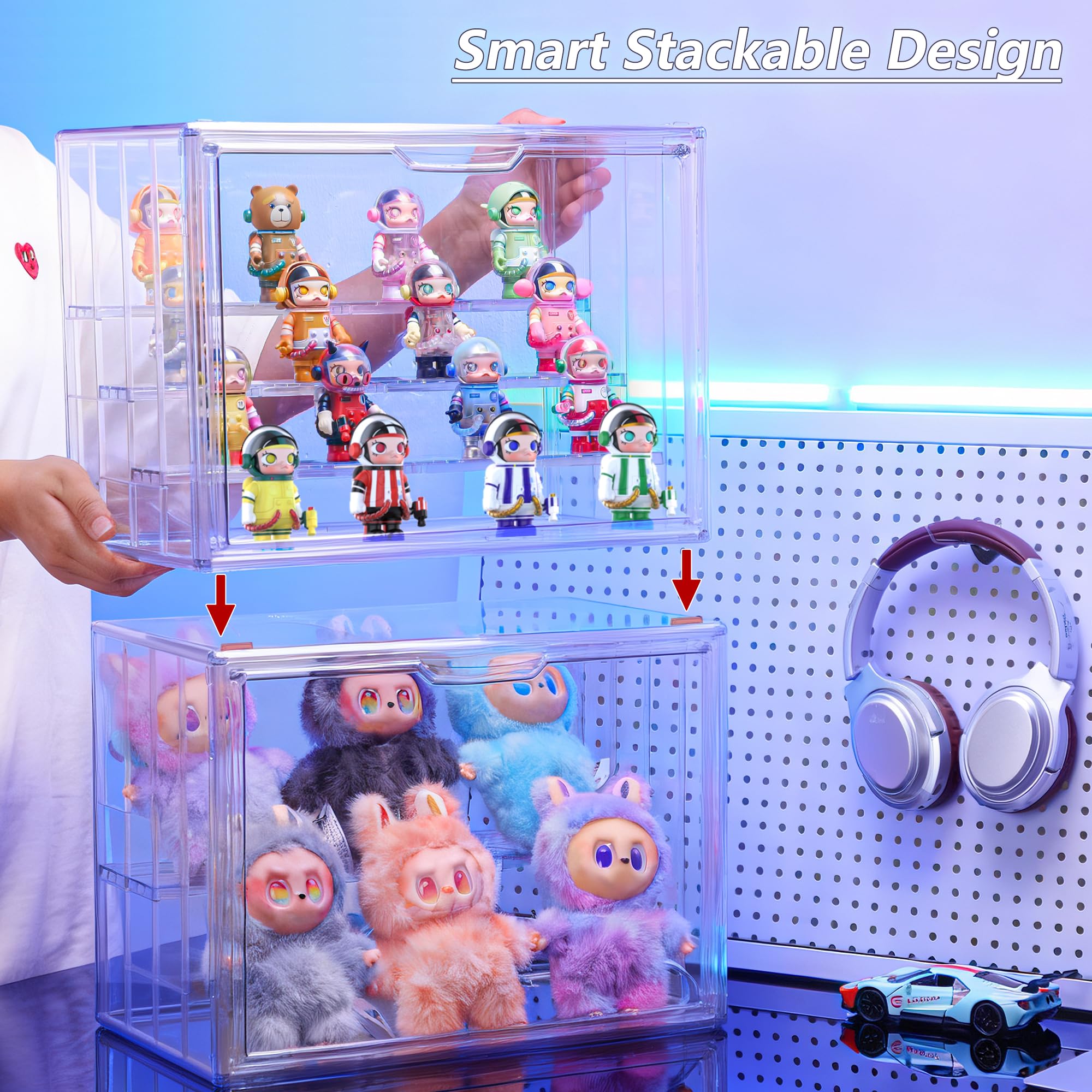 Amazon.co.jp: Labubu POP MART対応ディスプレイケース、アクリル