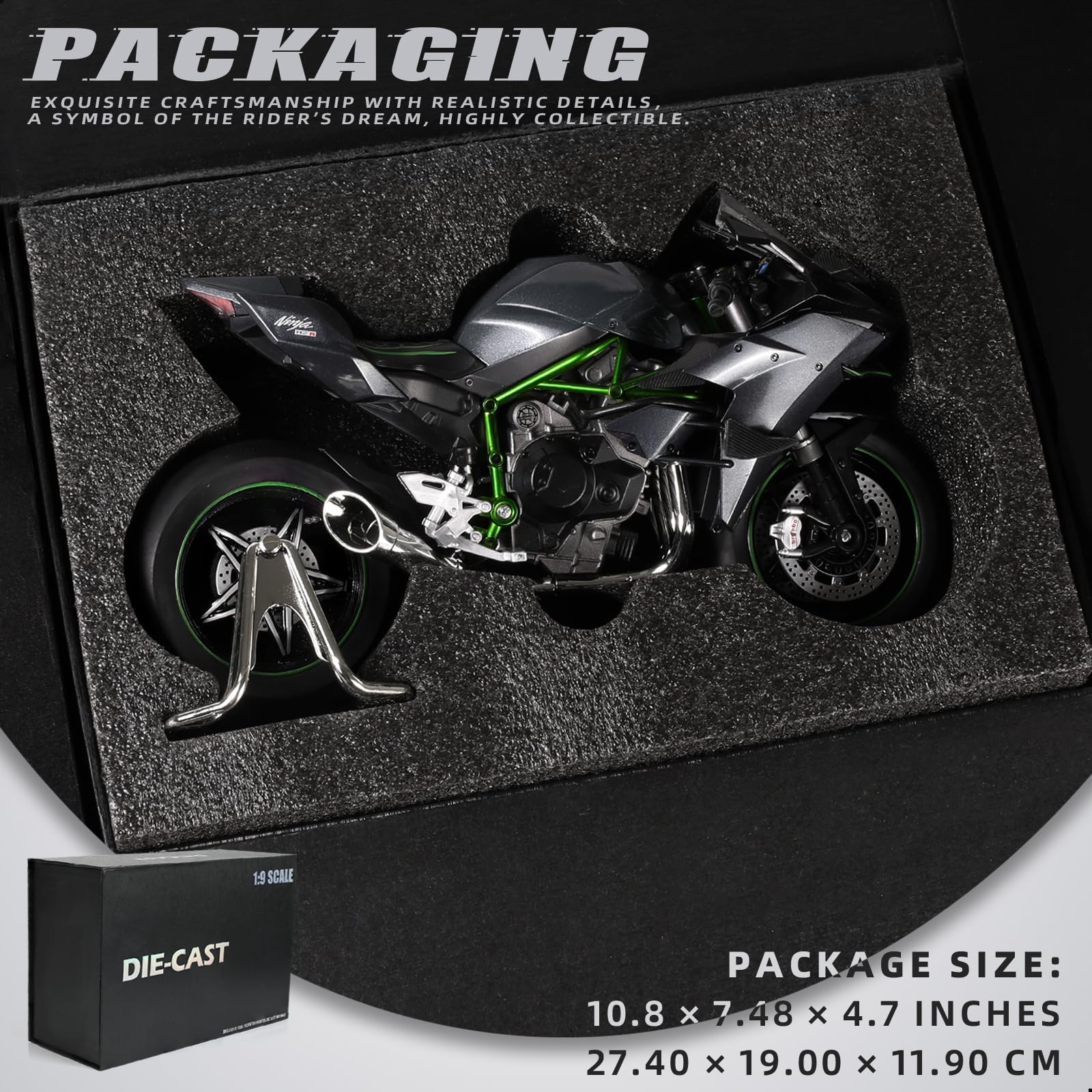Ninja 1/9 Kawasaki ／ ダイキャスト模型完成品 Amazon.co.jp: Risopen 1:9 オートバイモデル カワサキNinja H2R 金属