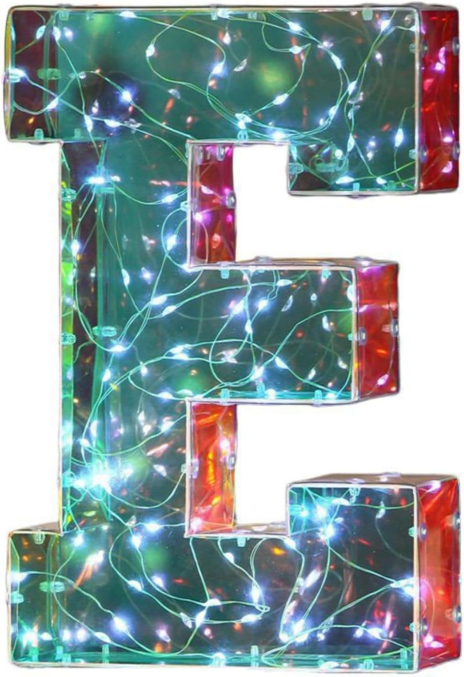 Jemnpela LED Marquee Letter Number Sign Lights Glitter Light Up Alphabet Figure Night Light for Birthday Party Wedding Home Bar Holiday Wall Decoration