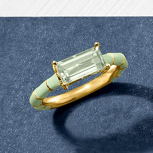 Miniatura 4 de Ross-Simons Gemstone and Enamel Ring in 18kt Gold Over Sterling