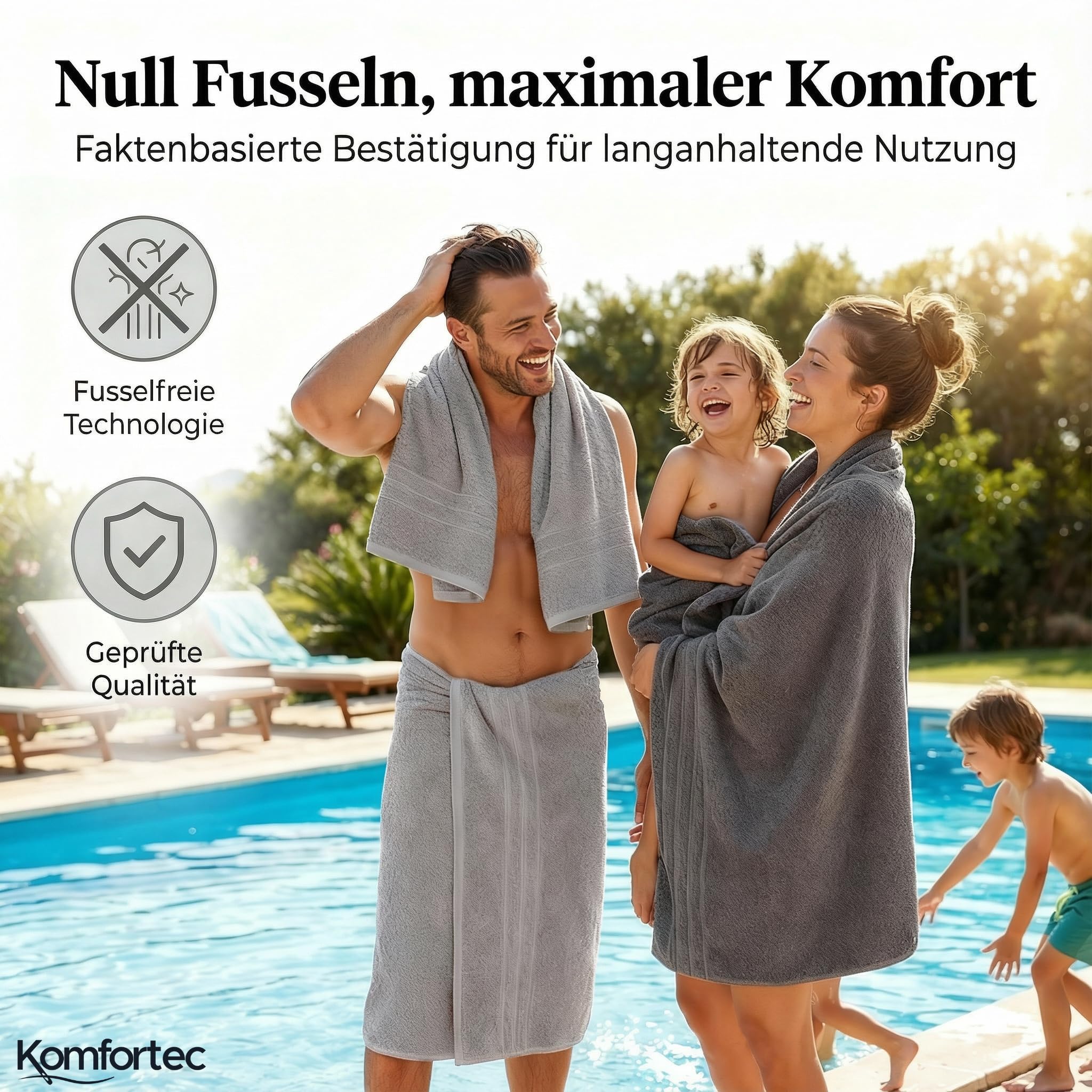 Komfortec 2er Saunahandtuch Set 80x200 cm – Bild 7