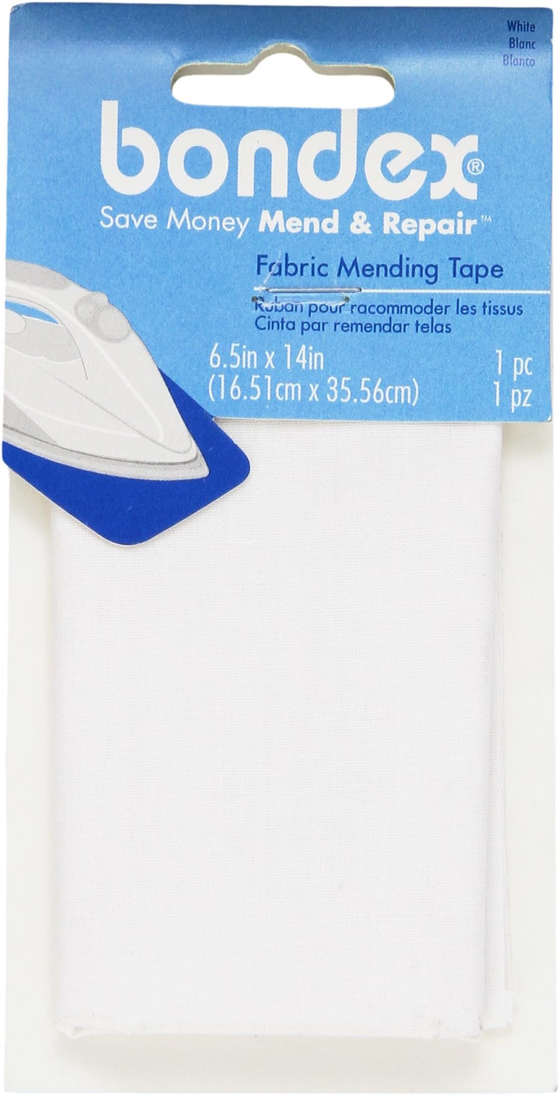 230002030B Iron-On Mending Fabric 6-1/2"X14"-White
