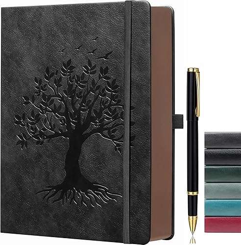 ZXHQ Cuadernos A5 de 360 páginas rayadas con bolígrafo, diarios para mujeres y hombres, cuaderno de escritura, diseño de árbol de la vida, borde disponible en Yaxa Venezuela
