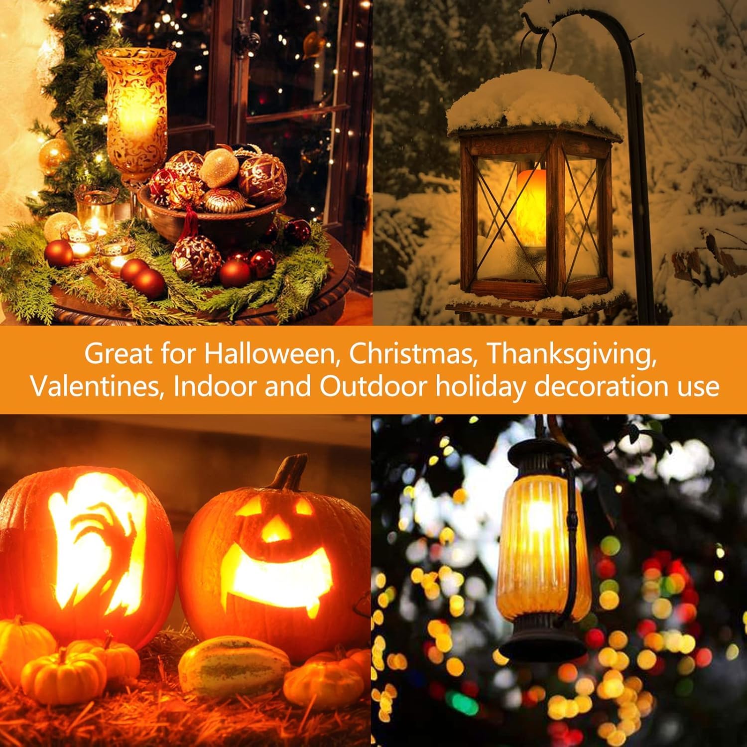 eclissia Flame Effect Light Bulb, Flicker Lighting Feature,4 Modes Flickering Bulbs with Upside Down Effect,B 22 base,Flame Bulb for Diwali. 1