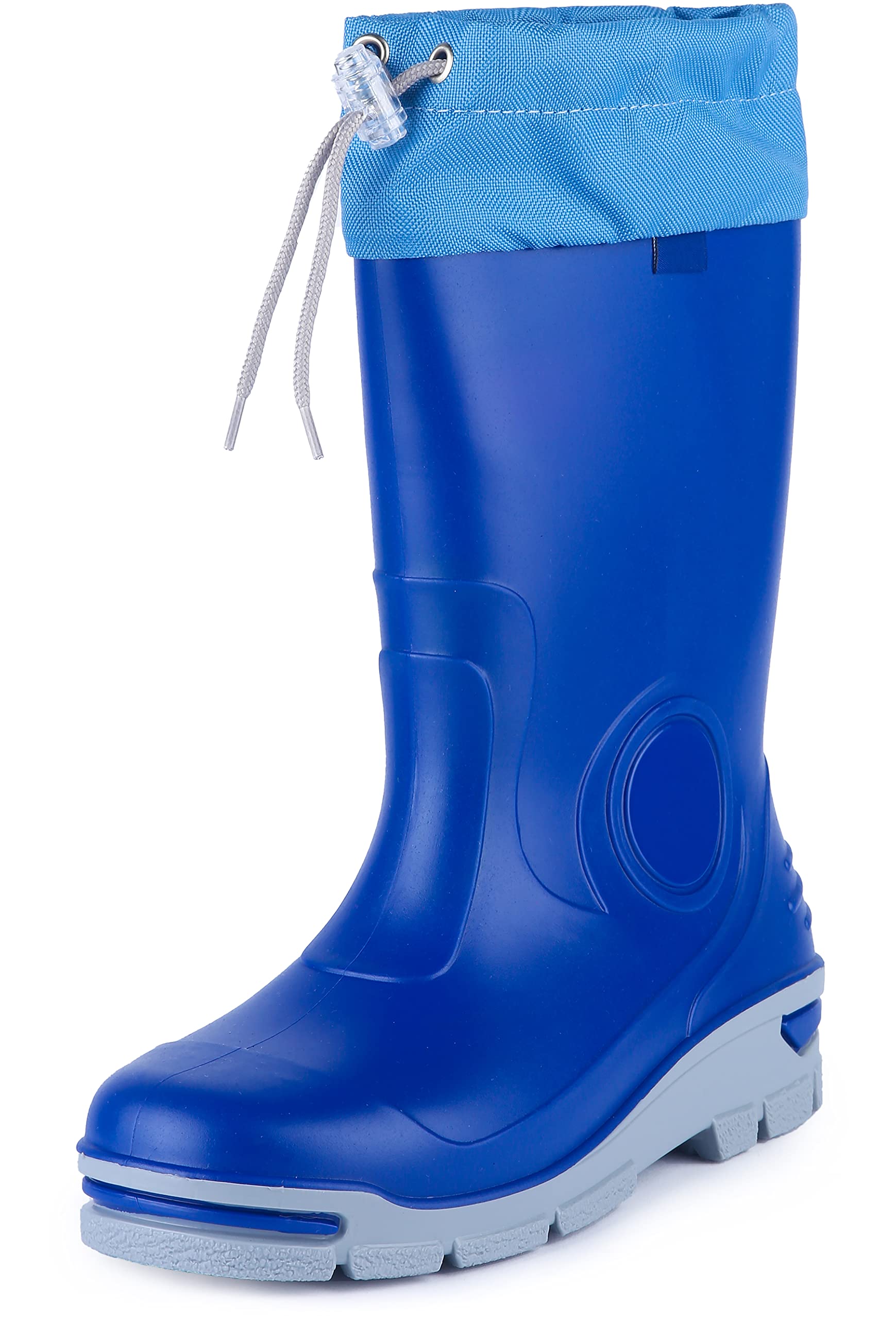 Ladeheid Gummistiefel Kinder mit Schnürung Hohe Regenstiefel für Jungen und Mädchen Bequeme, rutschfeste und federleichte Regenschuhe für alle Jahreszeiten LARB014