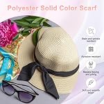 M METERXITY Solid Color Scarf for Women, Soft Neck Long Scarf Narrow Neckerchief for Handbag/Hairband/Satin Belt