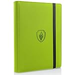 Premium Card Binder 9 Pocket, Fabmaker PU Cover Trading Card Binder for 360 Cards, Sturdy Card Collection Album, Card Holder Folders for YuGiOh, MTG, TCG, Game Cards & Sports Cards, Green