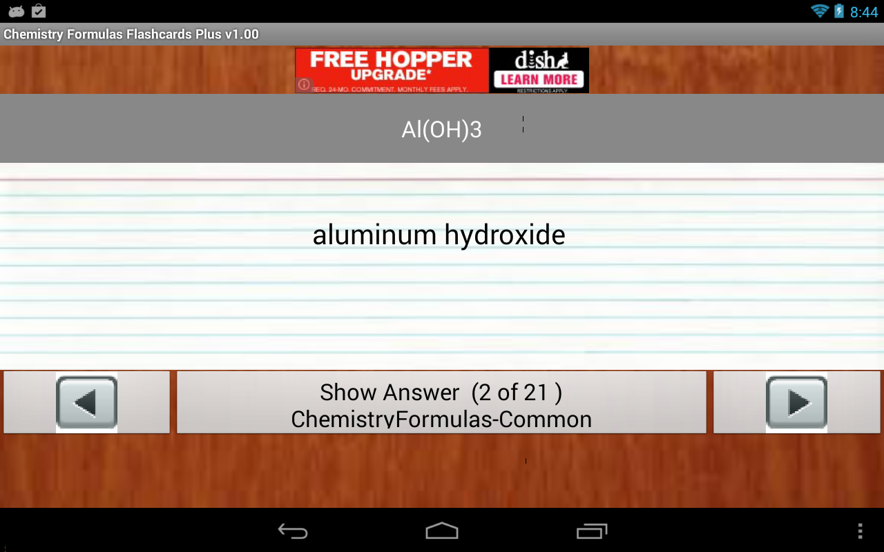 Chemistry Formulas Flashcards Plus - App on Amazon Appstore