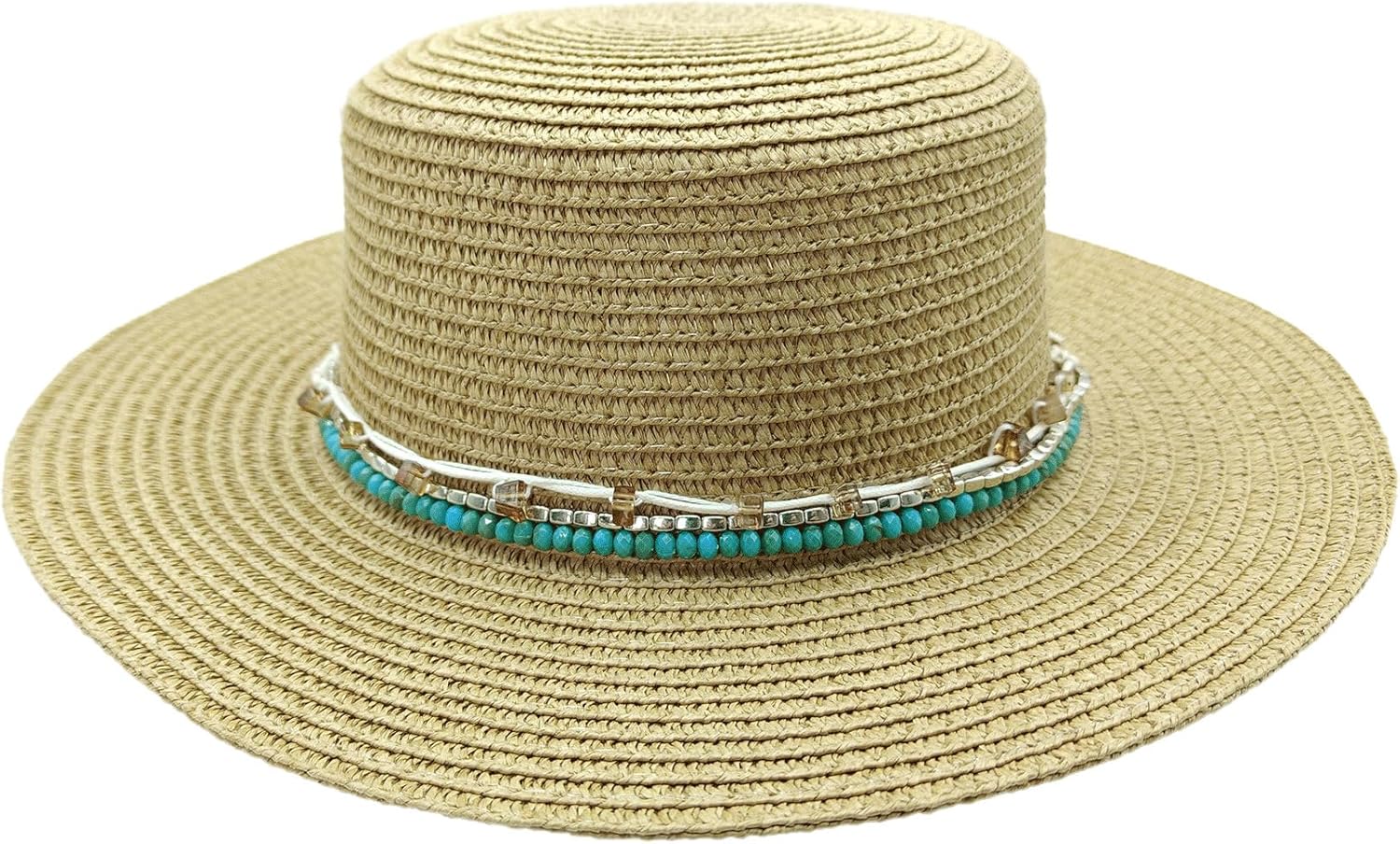 Hat Band for Cowboy Cowgirl, Turquoise Hand Made Replaceable Beaded Belt for Panama Fedora - Image 7