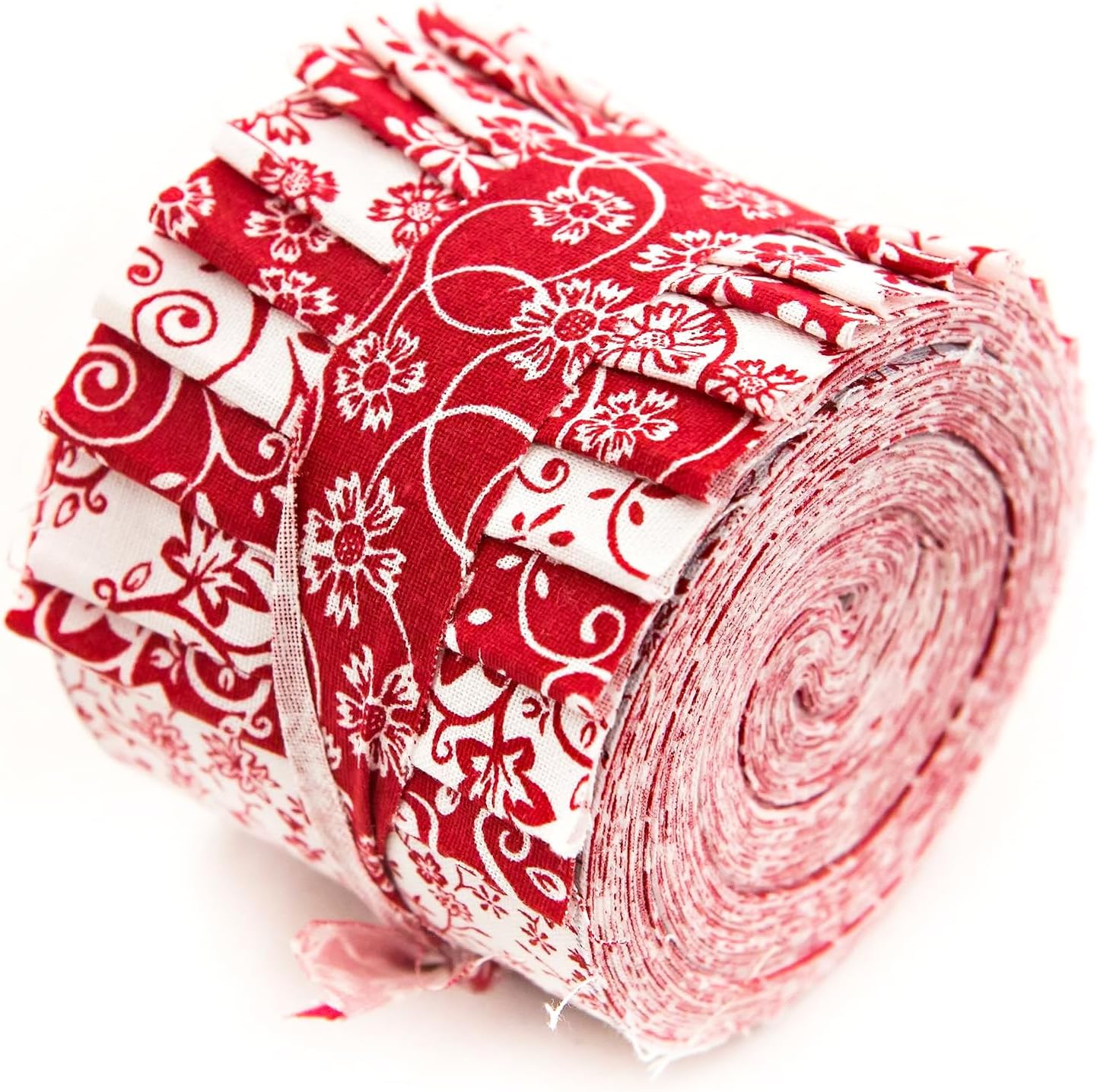 16 Strips Red & White Basics Jelly Roll, 2.5 Inches PreCut