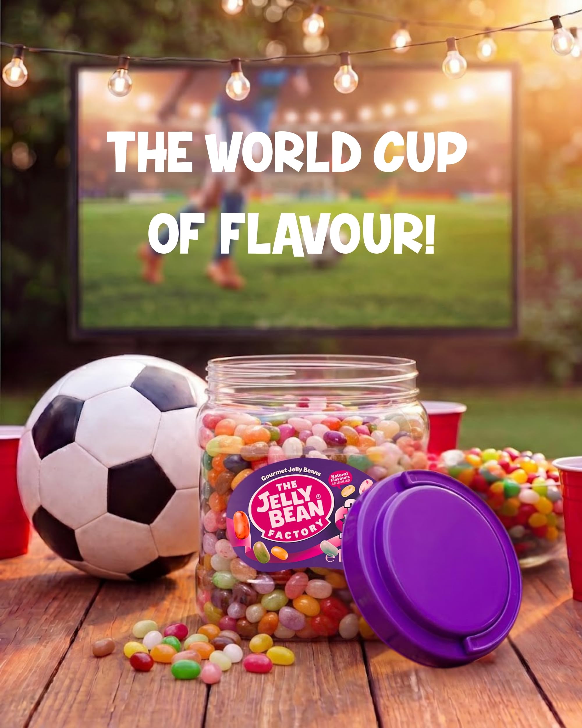 The Jelly Bean Factory, Gourmet Jelly Beans 1,4 KG Glas - 36 natürliche Geschmacksrichtungen, Retro Süßigkeiten, fruchtige Geschenke für Kinder und Erwachsene - Süßigkeiten Geschenk