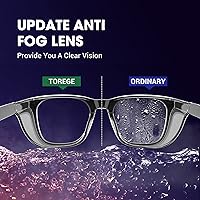 Vista 2 de TOREGE Gafas de seguridad para hombres, transparentes, antivaho y luz azul, resistentes a los arañazos, para mujeres, enfermeras