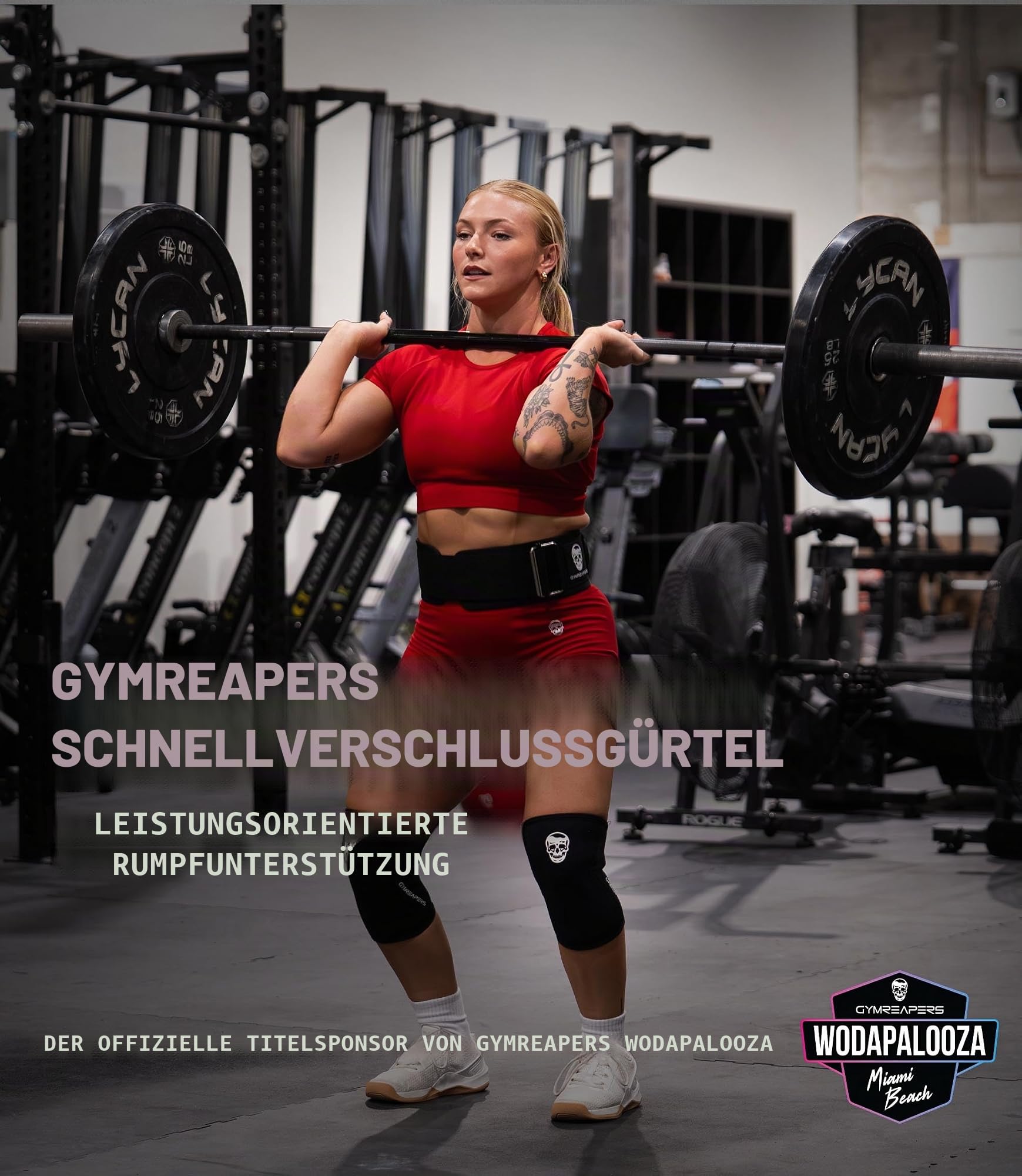 Gymreapers Schnellverschluss-Gewichthebergürtel für Bodybuilding, Kraftdreikampf, Cross-Training – 4-Zoll-Neopren mit Metallschnalle – verstellbare olympische Rückenstütze
