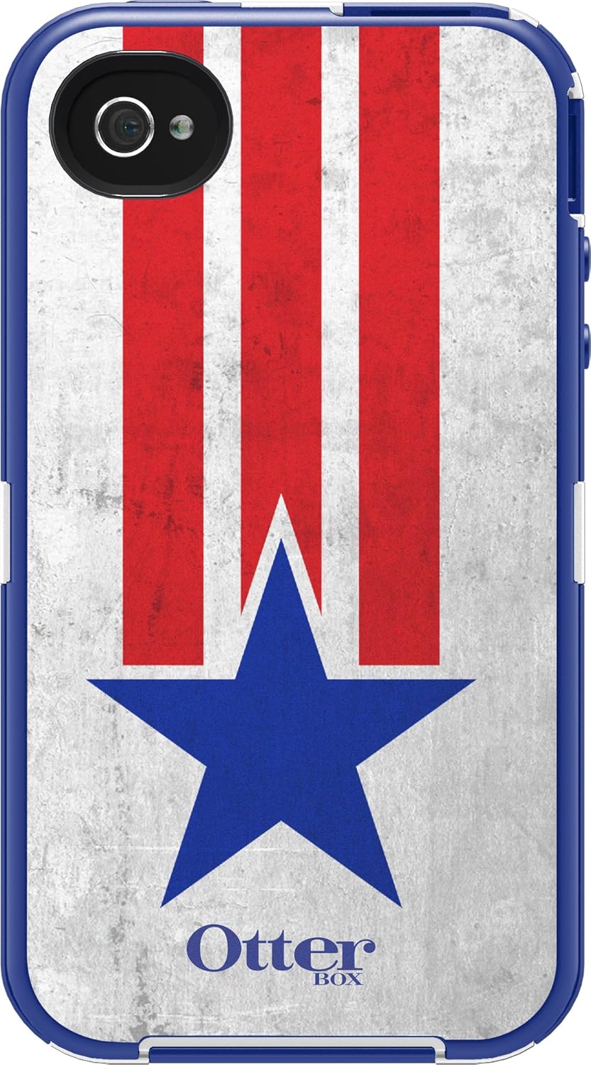 OTTERBOX DEFENDER SERIES Case and Holster for iPhone 4/4S - Retail Packaging - Anthem Collection Star Stripes