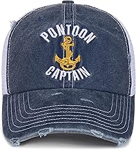 InnoBeta Pontoon Hat, Boat Captain Gifts for Men, Pontoon Accessories Baseball Cap, for Pontoon Owners