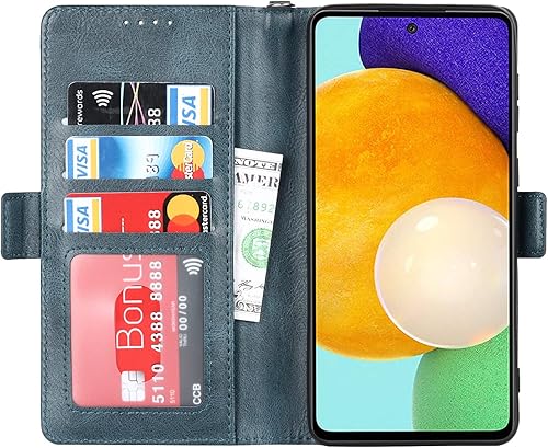 Miniatura 2 de Funda tipo cartera para Samsung Galaxy A53 5G, funda protectora de piel sintética de alta calidad con soporte y 3 ranuras para tarjetas de crédito,