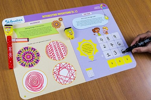Miniatura 8 de Juego educativo de Skillmatics Math Master (maestro de las matemáticas). Con fichas reutilizables de actividades y 2 marcadores de borrado en seco.