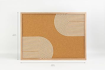 Modern Arches White Printed Corkboard, HB6277