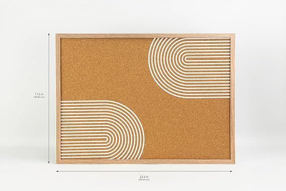 Modern Arches White Printed Corkboard, HB6277