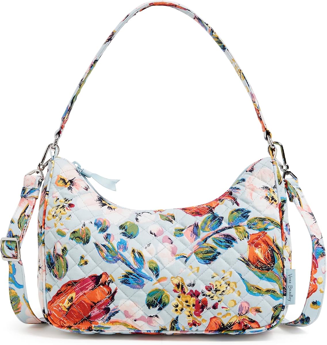 Vera Bradley Bolso cruzado Frannie Crescent de algodón para mujer