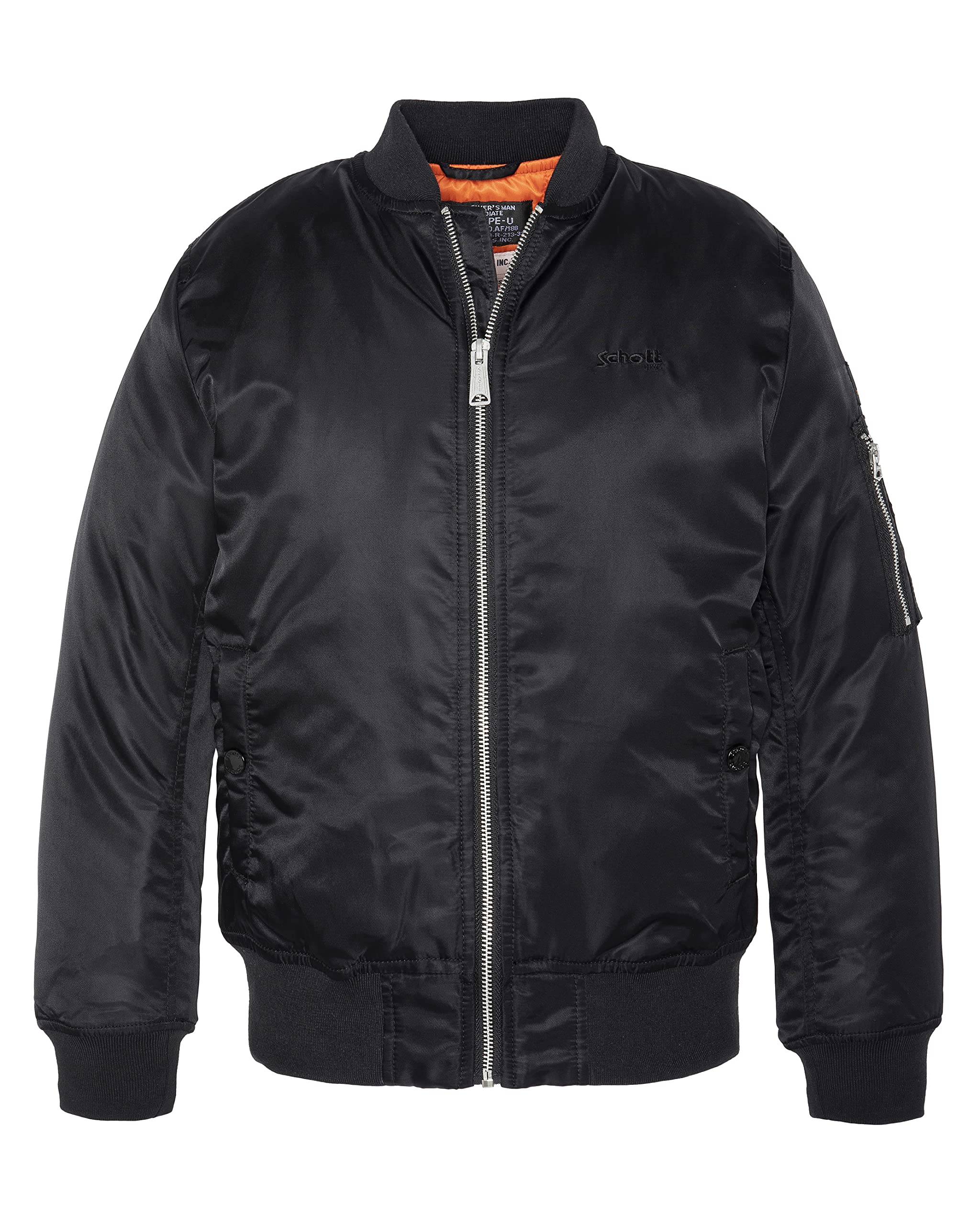 Schott NYC AIRFORCE1B, Giacca Bambini e ragazzi, Nero (Black), 10 anni