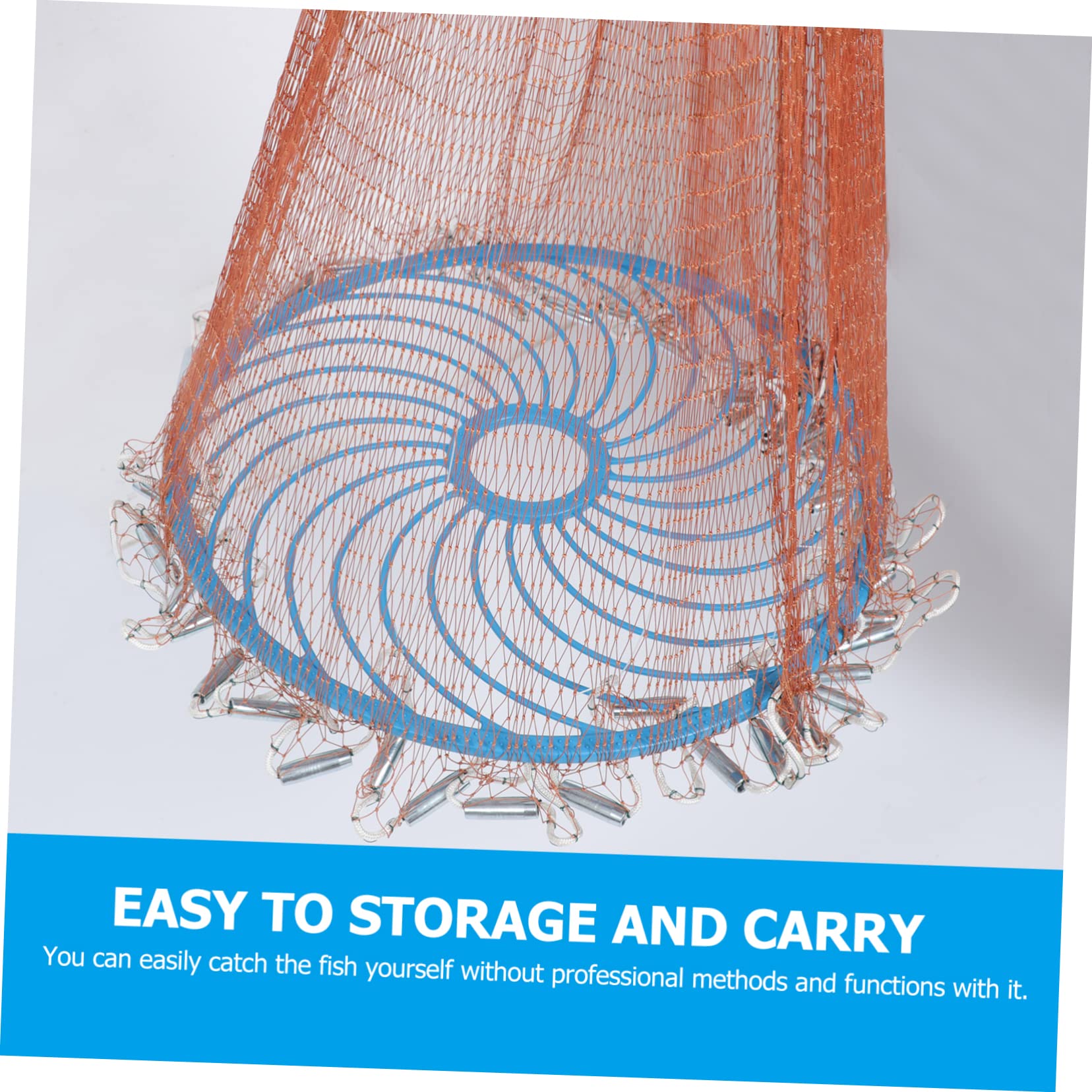 Hand Throwing Disc Net for Fishing Durable Aluminum Ring Cast Net with Detachable Design Easy to Carry and Store Outdoor Tool : Sports & Outdoors