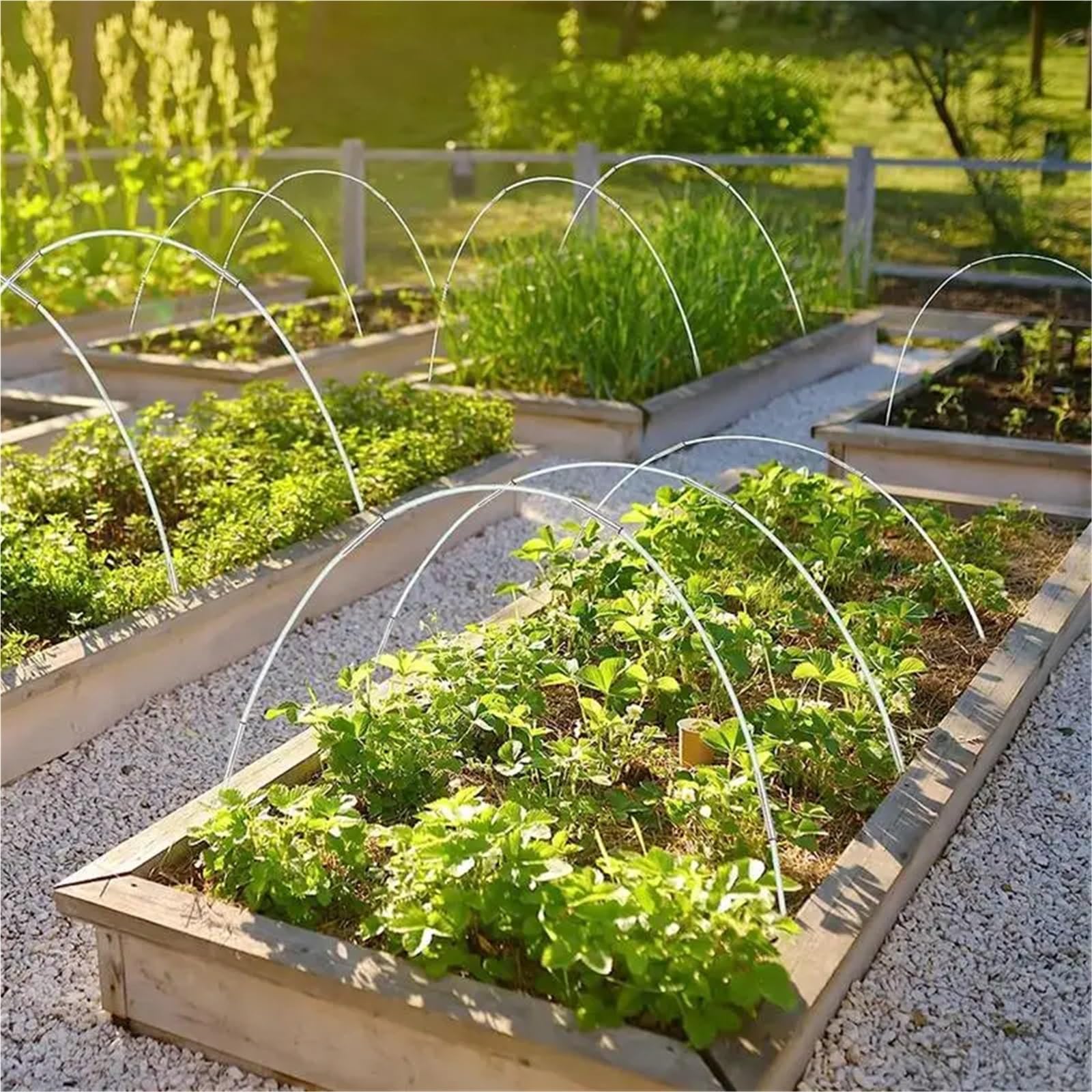 Gewächshaus Hoops Rahmen Tunnel Kit Garten Wiederverwendbare Biegsame Fiberglas Wachsen Set Anlage für Hochbeet