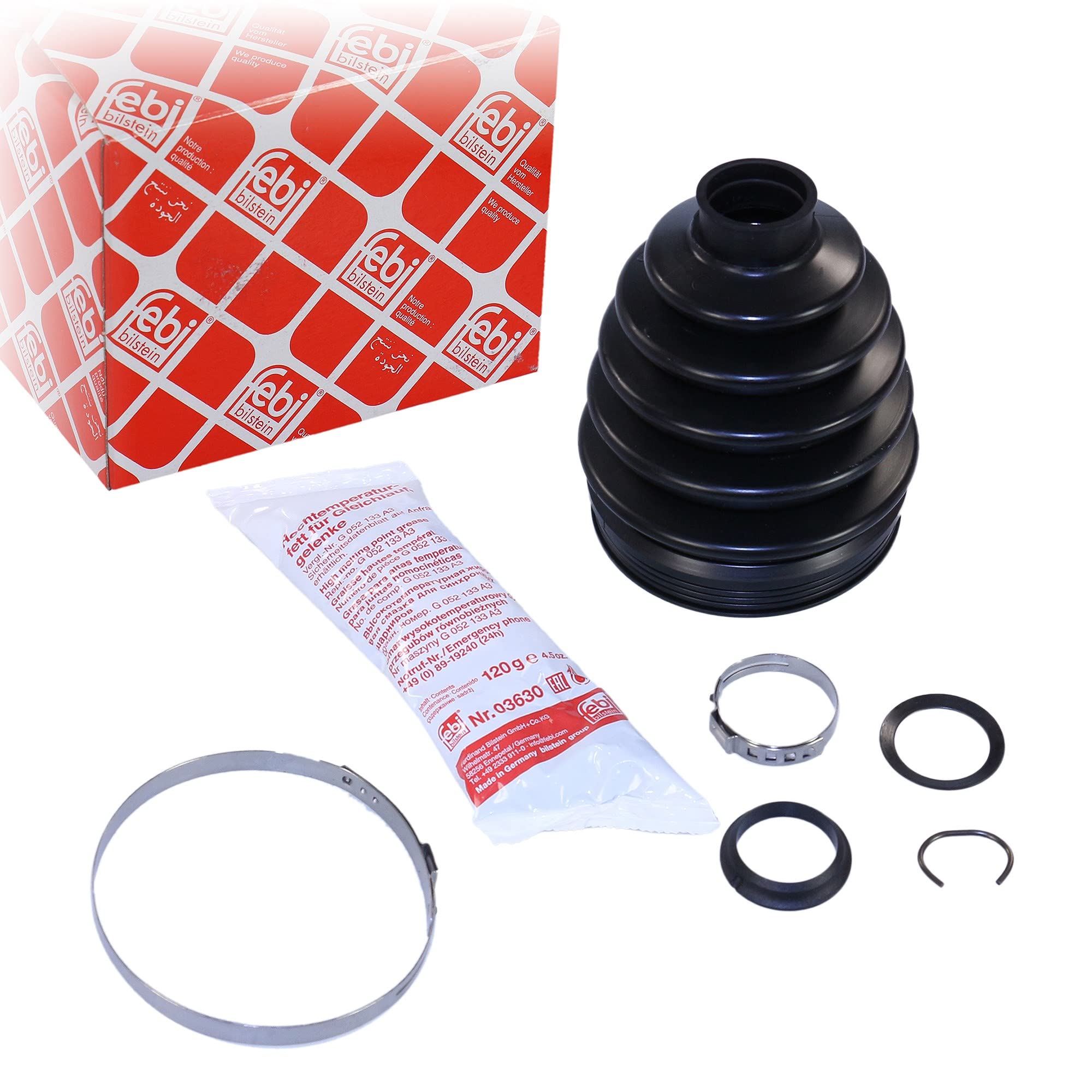 CV Boot Gaiter Kit x 2 Febi 29609 For Audi A3 RS3 S3 TT TTRS TTS 96 on 1K0498203